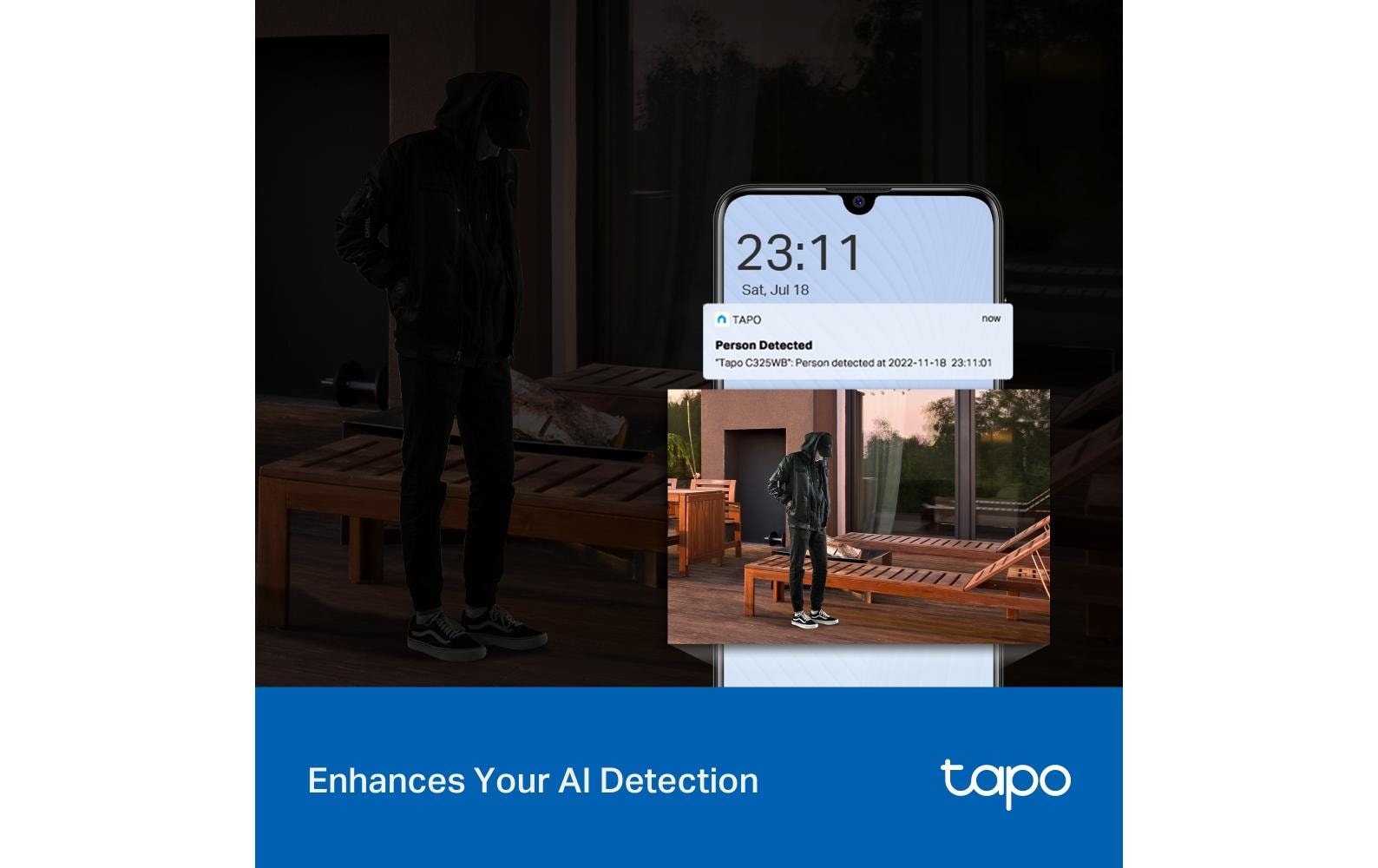 TP-Link Tapo C325WB IP-Sicherheitskamera – 4 MP, IP66, WLAN, Weiss
