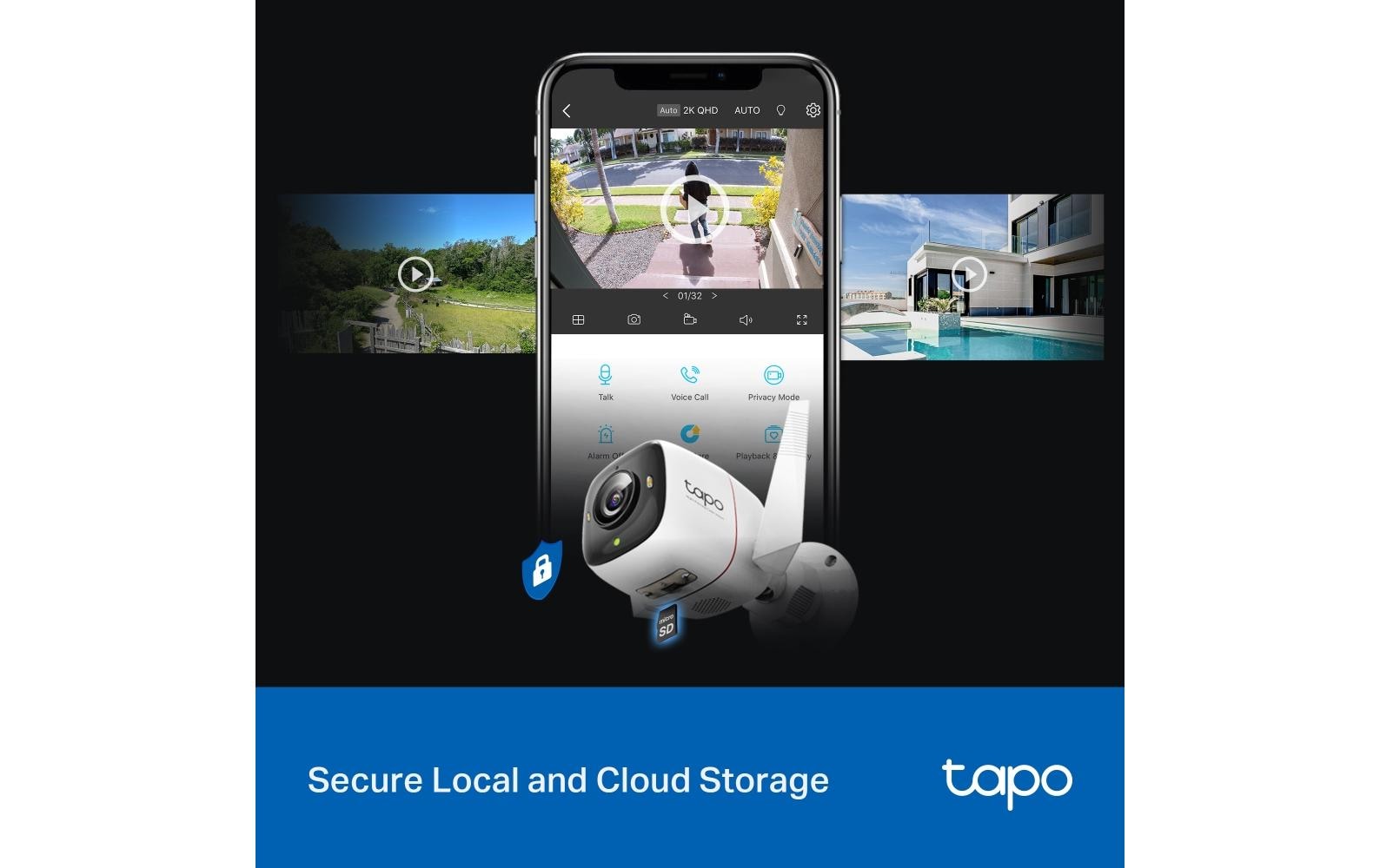 TP-Link Tapo C325WB IP-Sicherheitskamera – 4 MP, IP66, WLAN, Weiss