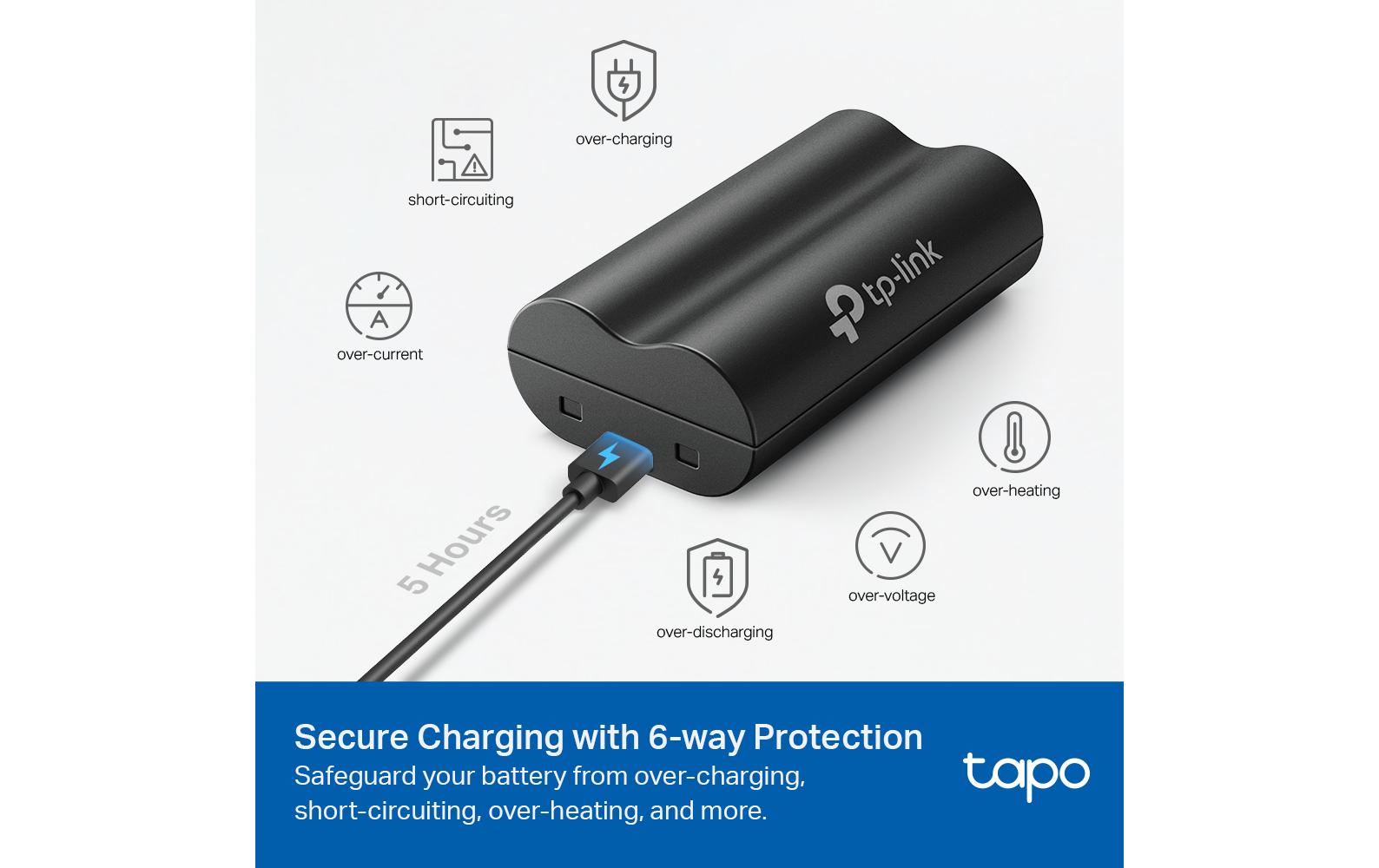 TP-Link Tapo A100 Akku 2,6 V 6700 mAh 17,42 Wh Li-Ion – für Tapo C420, Tapo C400, Tapo D230 Geräte