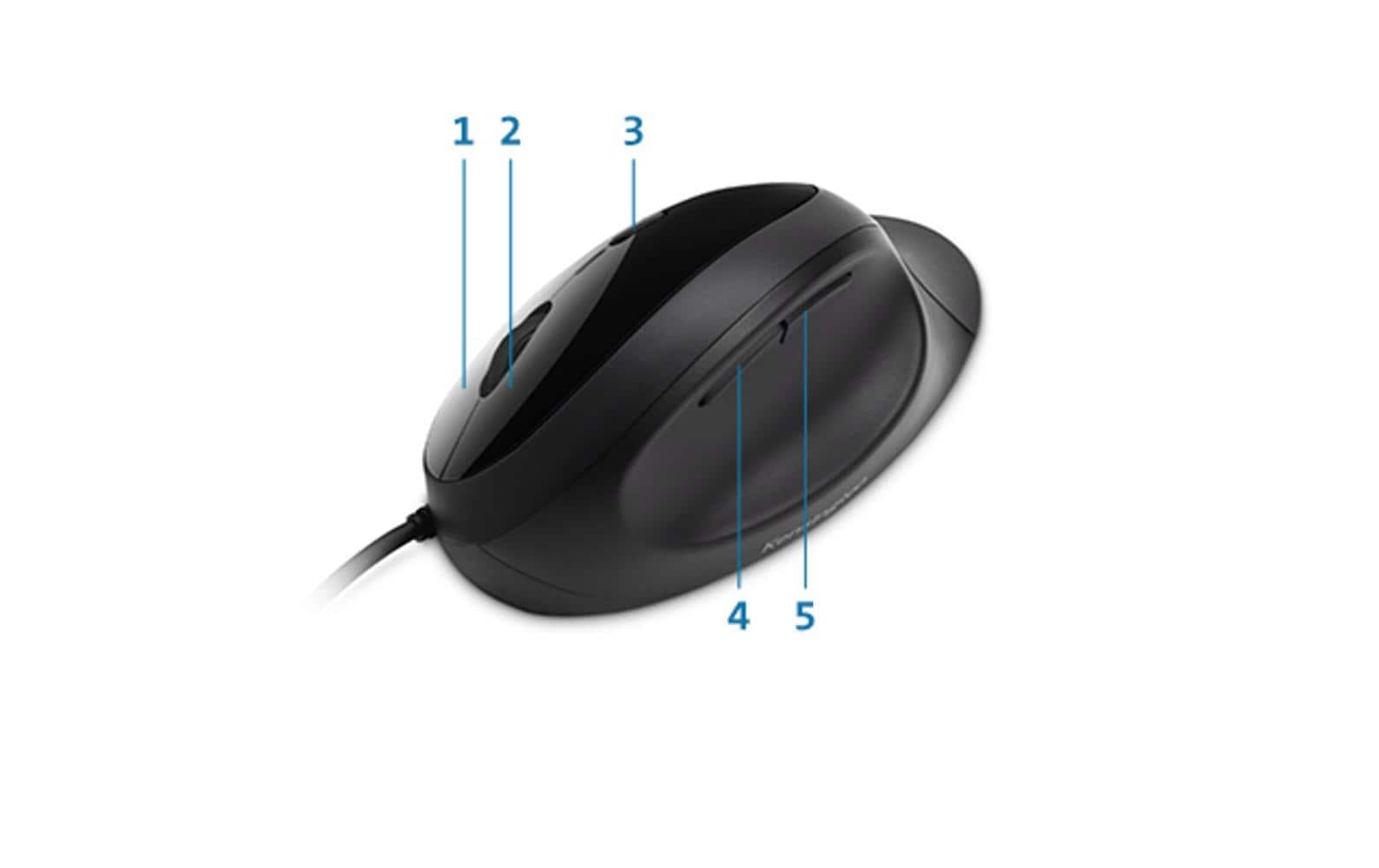 Kensington Pro Fit Ergo Ergonomische Maus – kabelgebunden