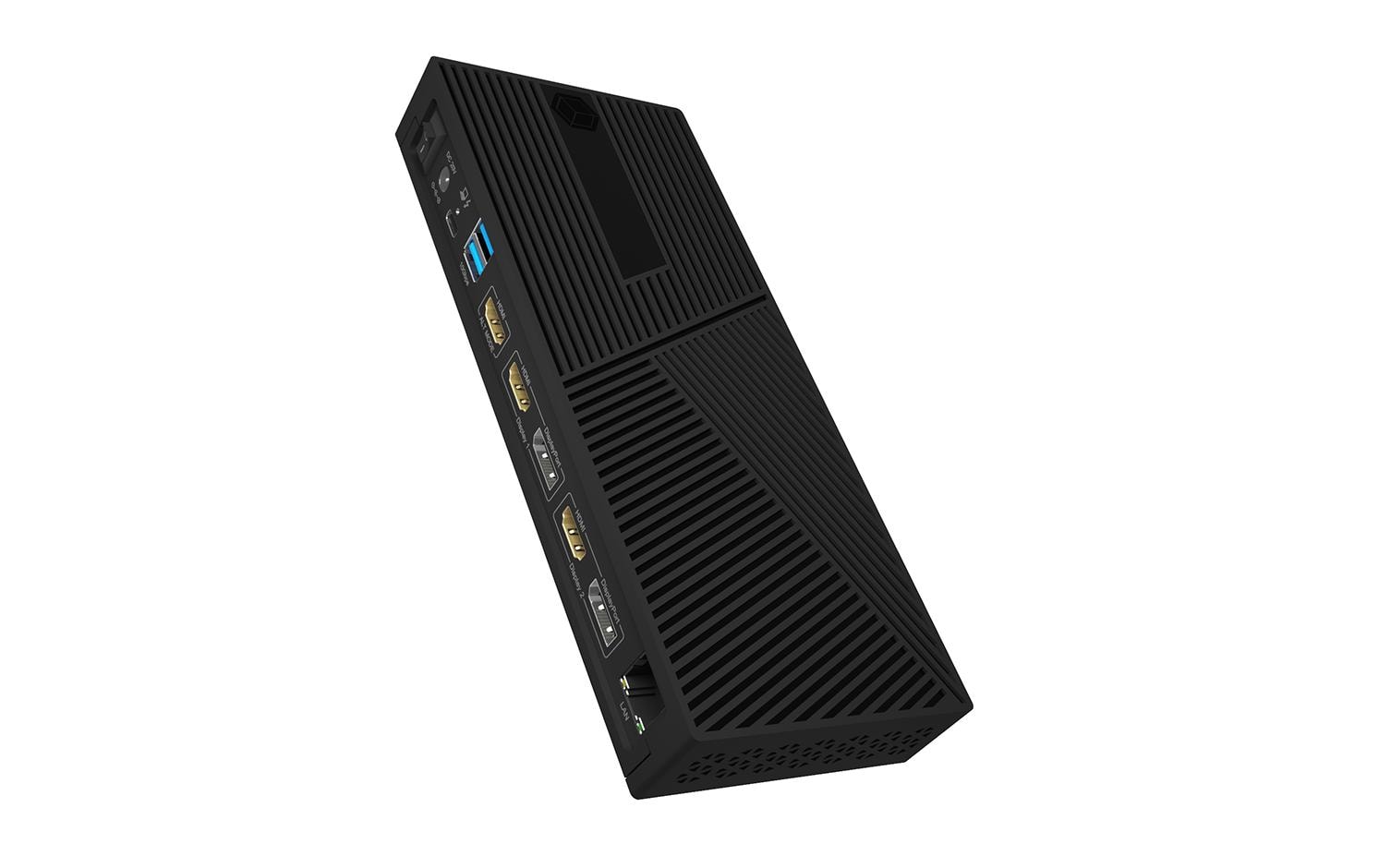 ICY BOX IB-DK2246AC Dockingstation – USB-C, 2× DP, 3× HDMI, 4× USB-A, 2× USB-C, 130 W PD, GbE, 3,5 mm Audio