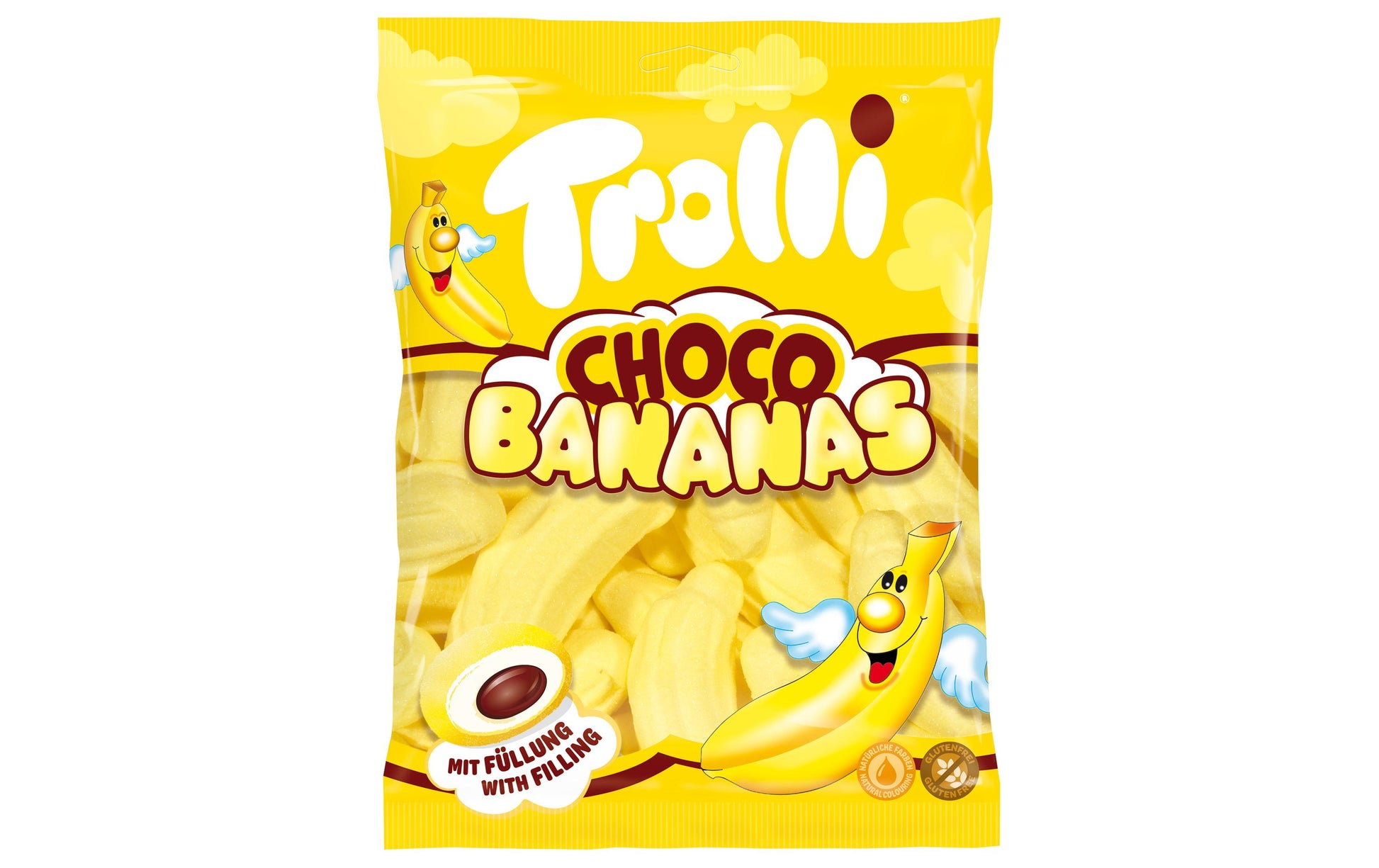 Trolli Choco Bananas Gummibonbons – Banane & Schokolade – 150 g