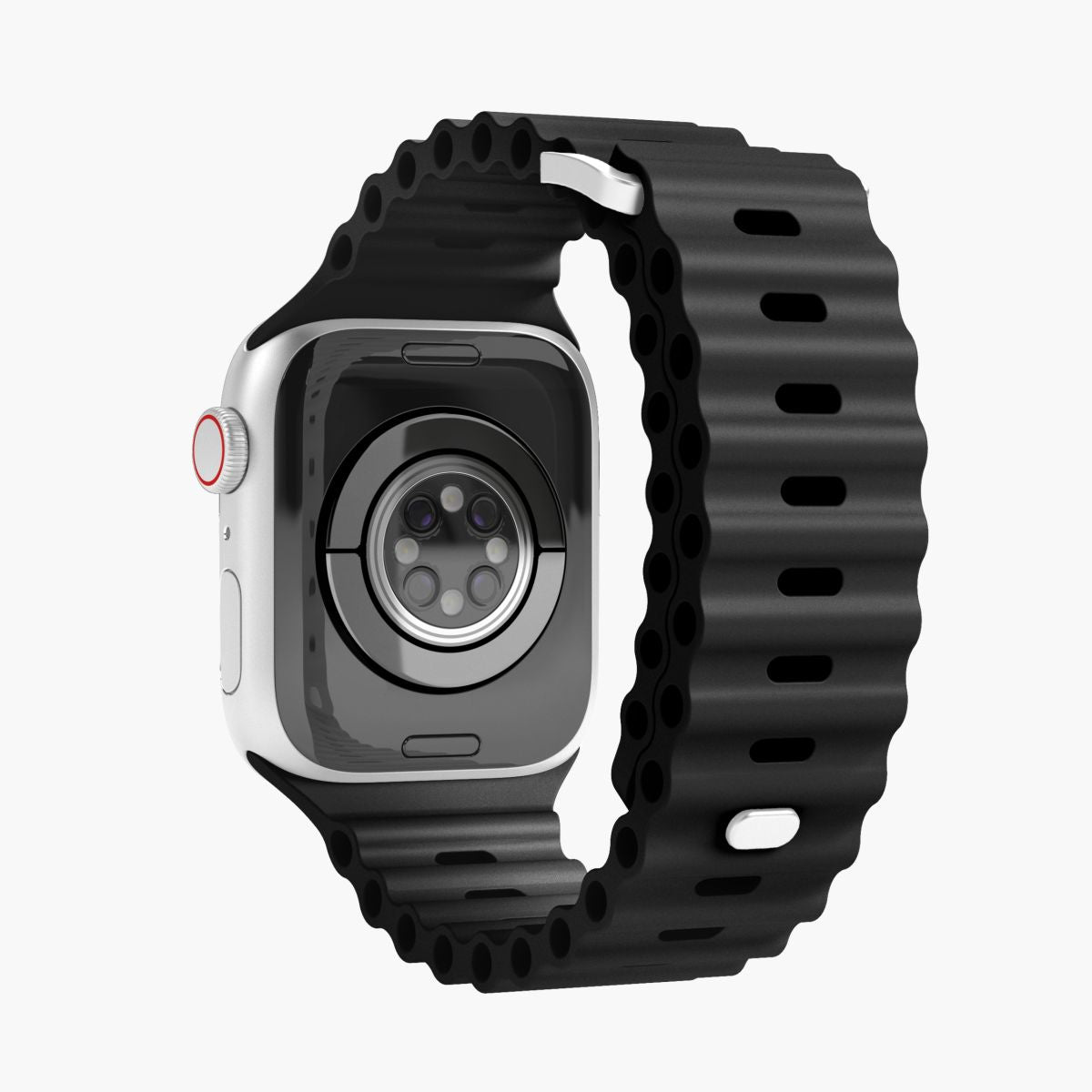 Vonmählen Wave Band – Armband – für Apple Watch (diverse Grössen), Schwarz, Elastomer (TPR)