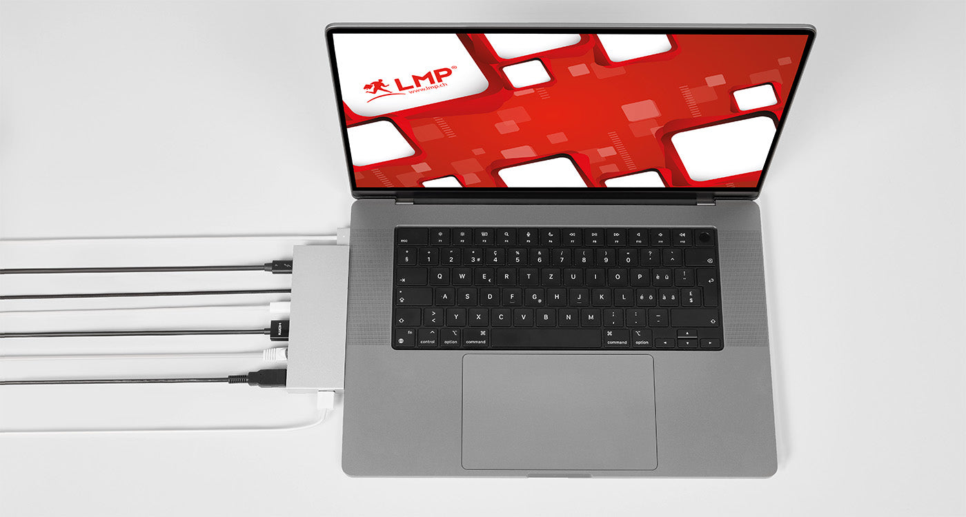 LMP 24879 Dockingstation – USB-C, 1× HDMI, 2× USB-A, 1× USB-C, 100 W PD, GbE, für MacBook Air/Pro M1/M2