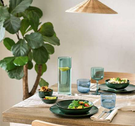 Villeroy & Boch Lave Vert Dip-Schale – Steingut, Grün, Rund, Ø 10,0 × 3,5 cm, 6 Stück