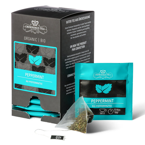 Crowning’s Tea Kräutertee Pfefferminze – Teebeutel 15 Beutel – Bio