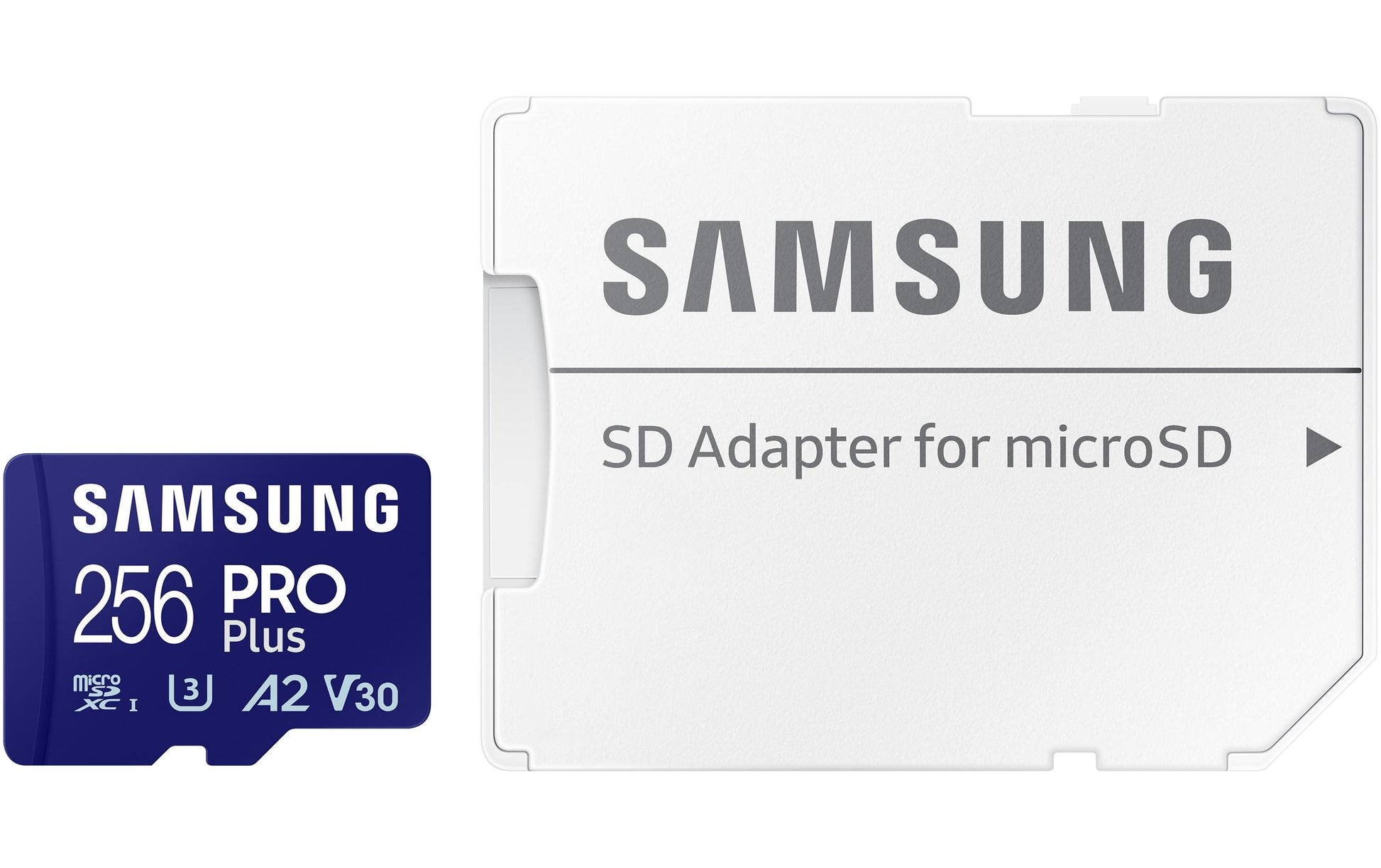Samsung PRO Plus MB-MD256SA/EU microSDXC 256 GB – UHS-I, U3, V30, A2, 180/130 MB/s, inkl. SD-Adapter