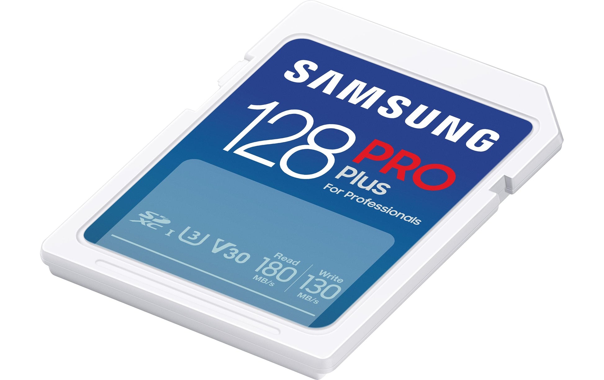 Samsung PRO Plus MB-SD128S – 128 GB SDXC, UHS-I U3 (V30), Lesen 180 MB/s, Schreiben 130 MB/s