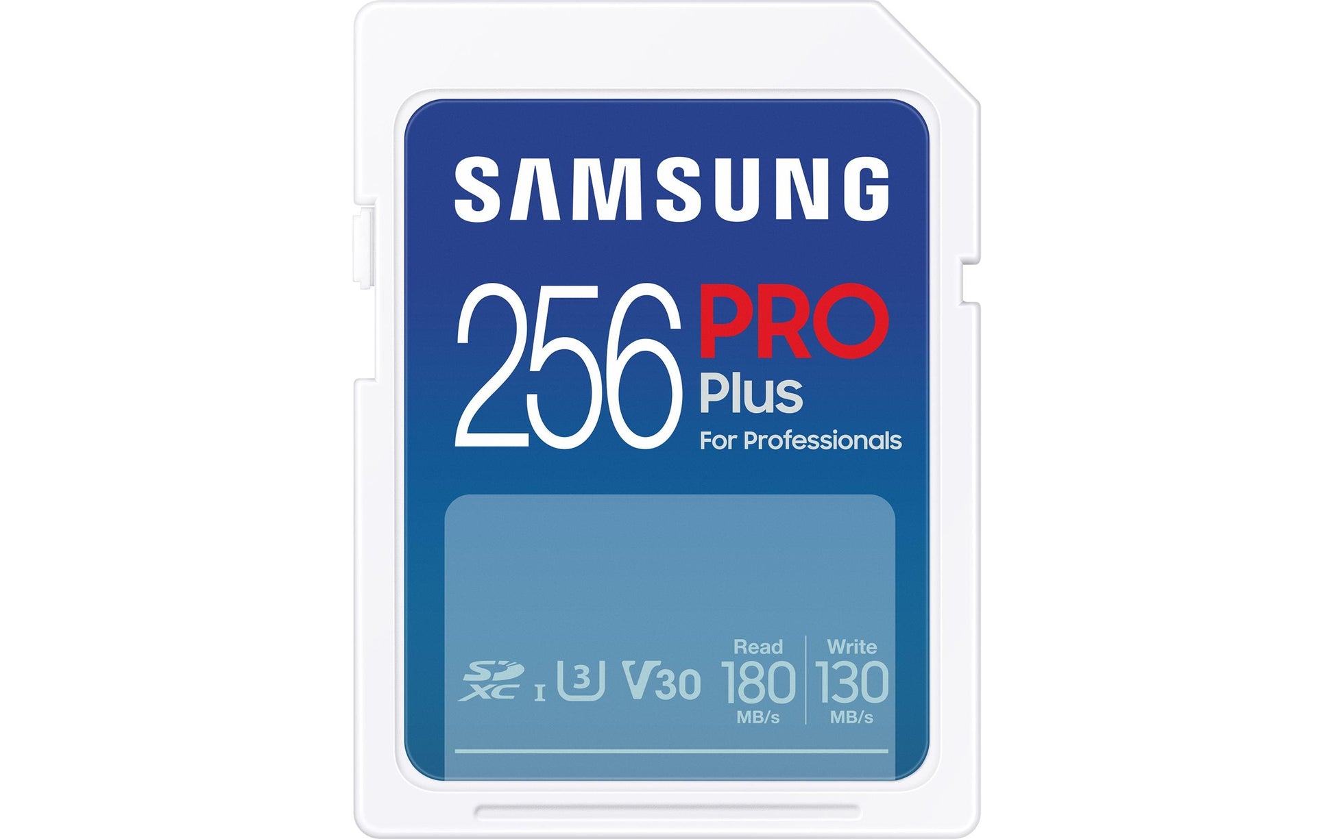 Samsung PRO Plus MB-SD256S SDXC 256 GB – UHS-I, Klasse 10, U3, V30, 180/130 MB/s