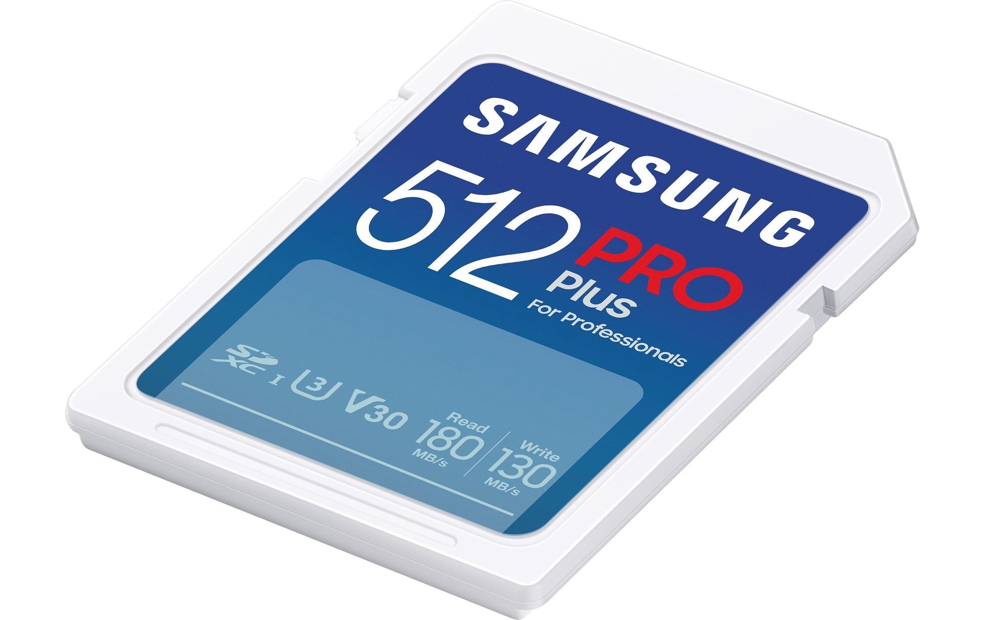 Samsung Pro Plus MB-SD512S/EU SDXC 512 GB – UHS-I, U3, V30, A2, 180/130 MB/s, ohne Adapter
