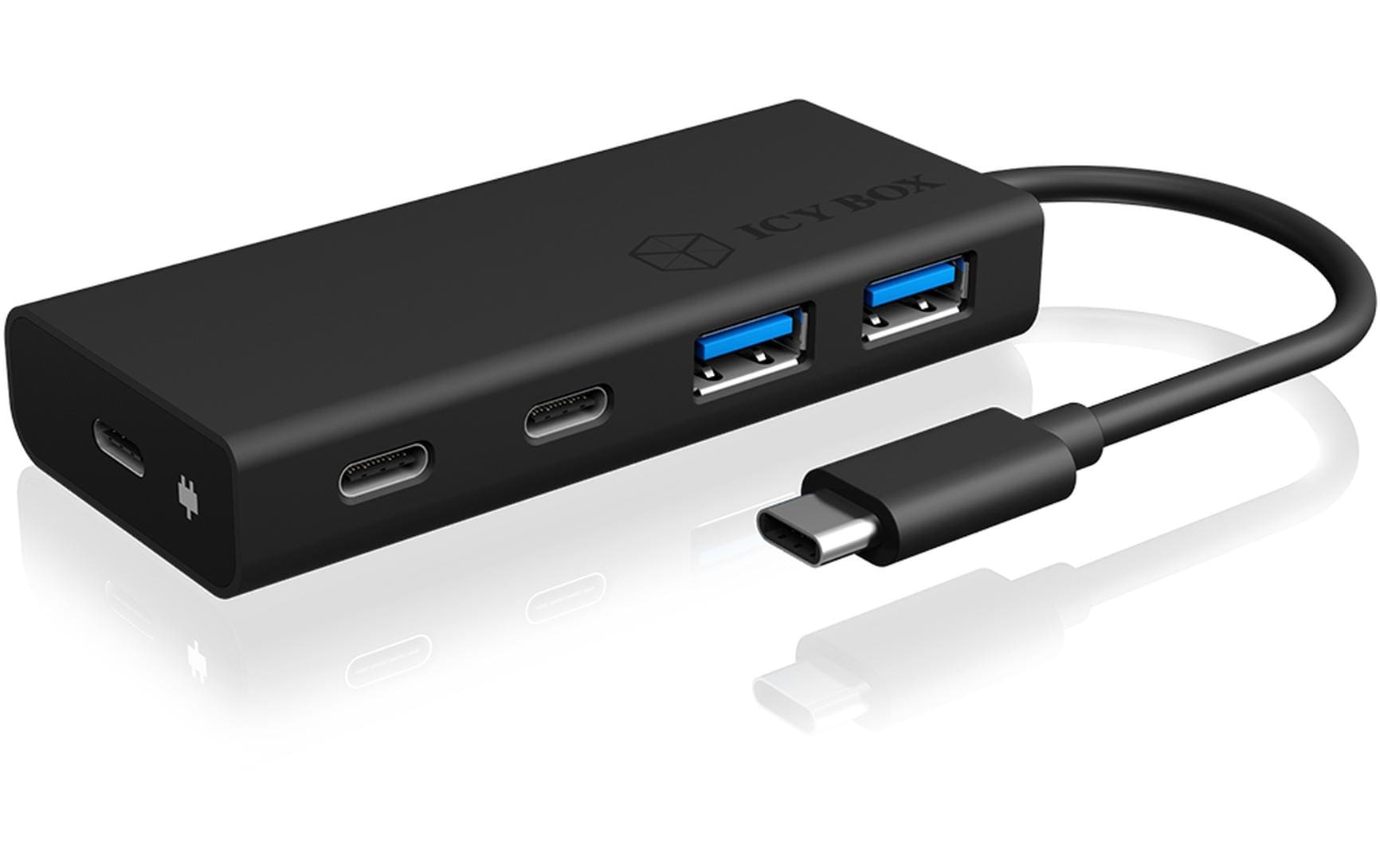 ICY BOX IB-1426-CPD USB-Hub – USB-C, 2× USB-A, 2× USB-C, 60 W PD, für Windows/Mac