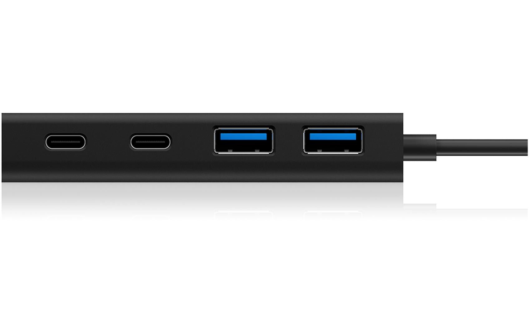 ICY BOX IB-1426-CPD USB-Hub – USB-C, 2× USB-A, 2× USB-C, 60 W PD, für Windows/Mac