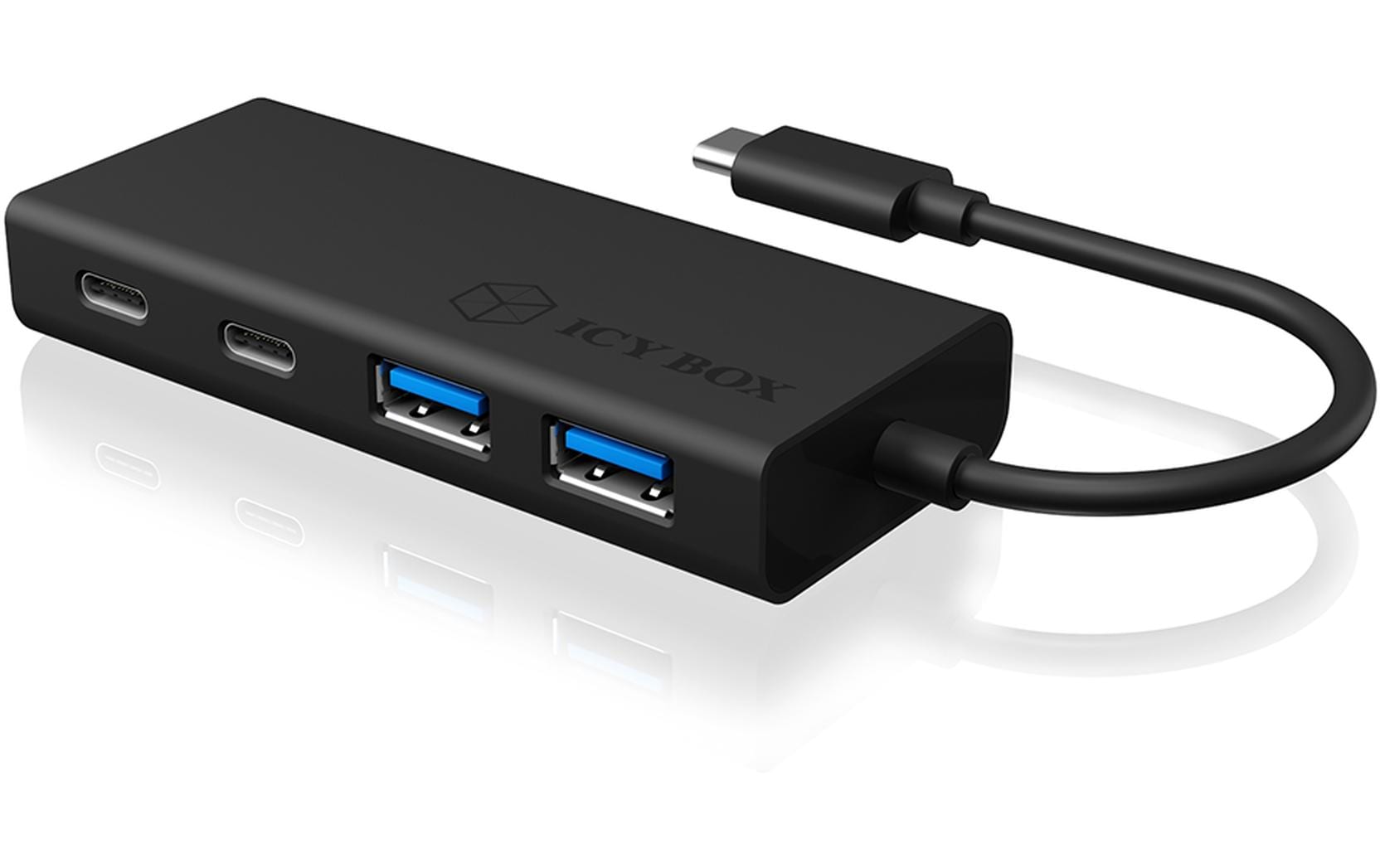 ICY BOX IB-1426-CPD USB-Hub – USB-C, 2× USB-A, 2× USB-C, 60 W PD, für Windows/Mac