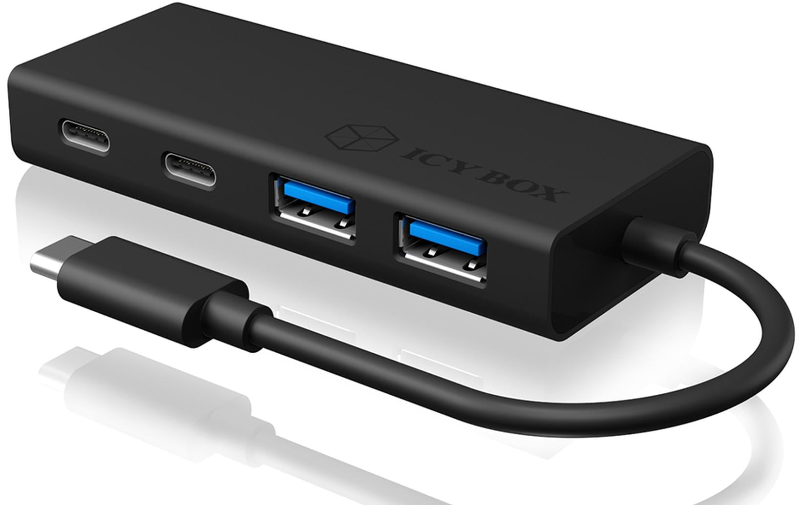 ICY BOX IB-1426-CPD USB-Hub – USB-C, 2× USB-A, 2× USB-C, 60 W PD, für Windows/Mac