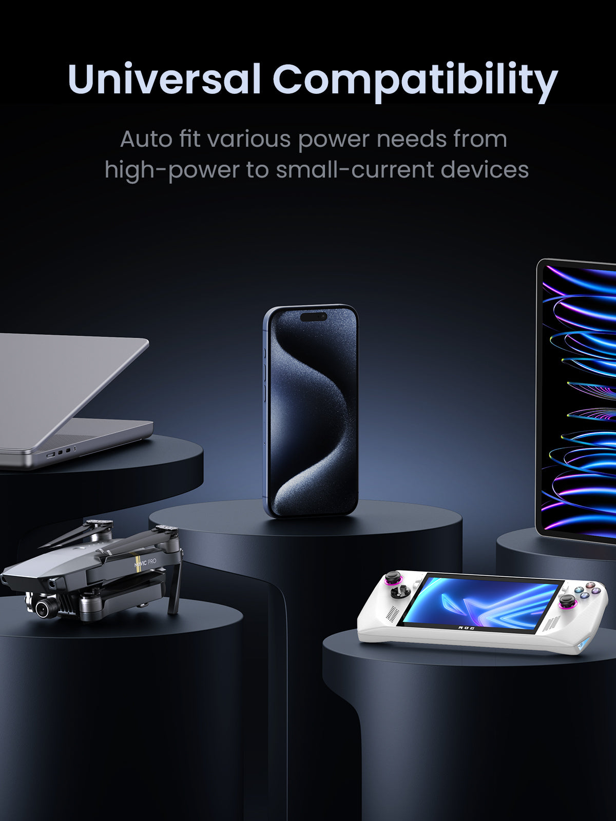 Ugreen Powerbank 48000 mAh, PD 140 W, Grau
