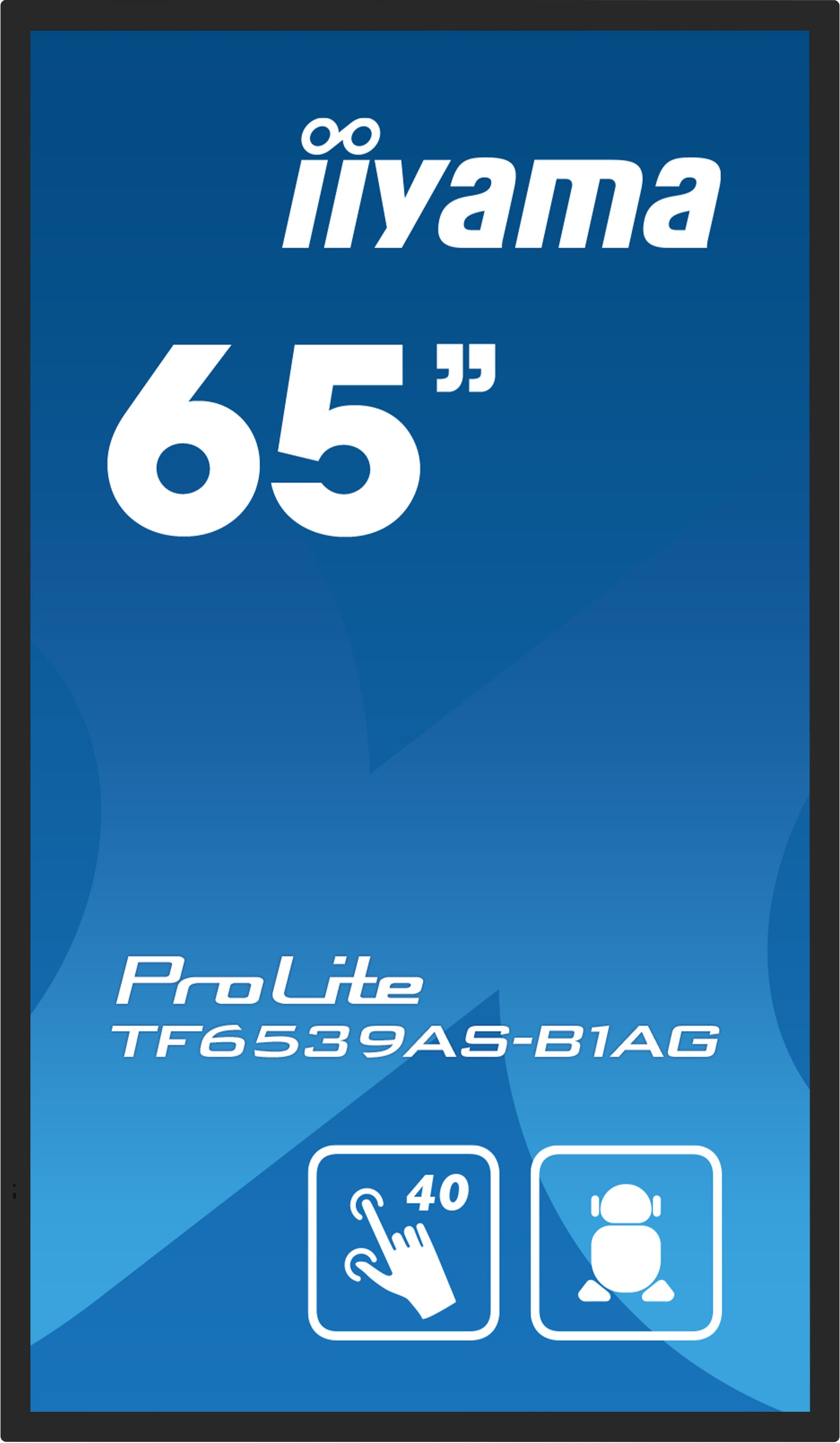 iiyama ProLite 65" 3840 × 1600 PCAP 40-Touch – Android, 500 cd/m²