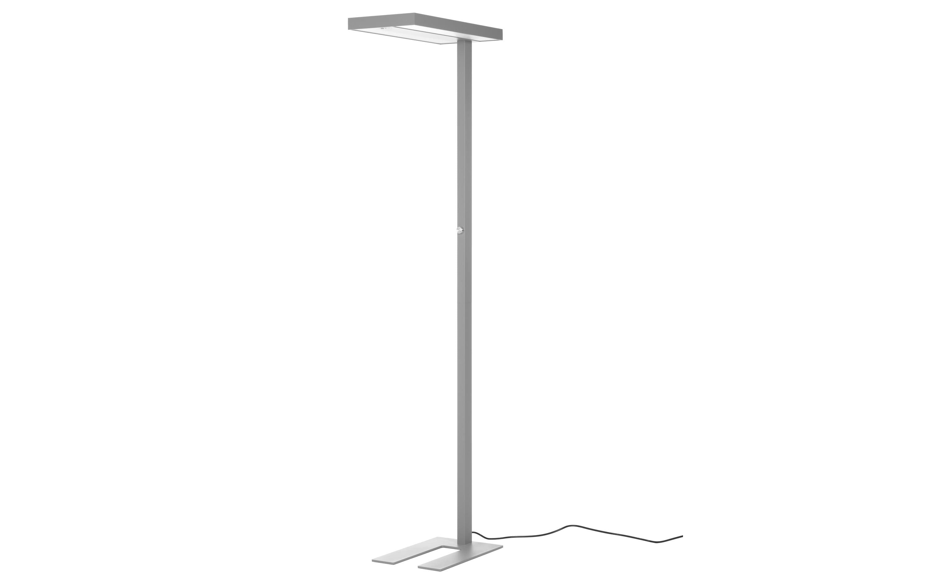 Office Focus Stehleuchte – 195 cm, 8800 lm, 80 W, 4000 K, dimmbar, grau, Sensor