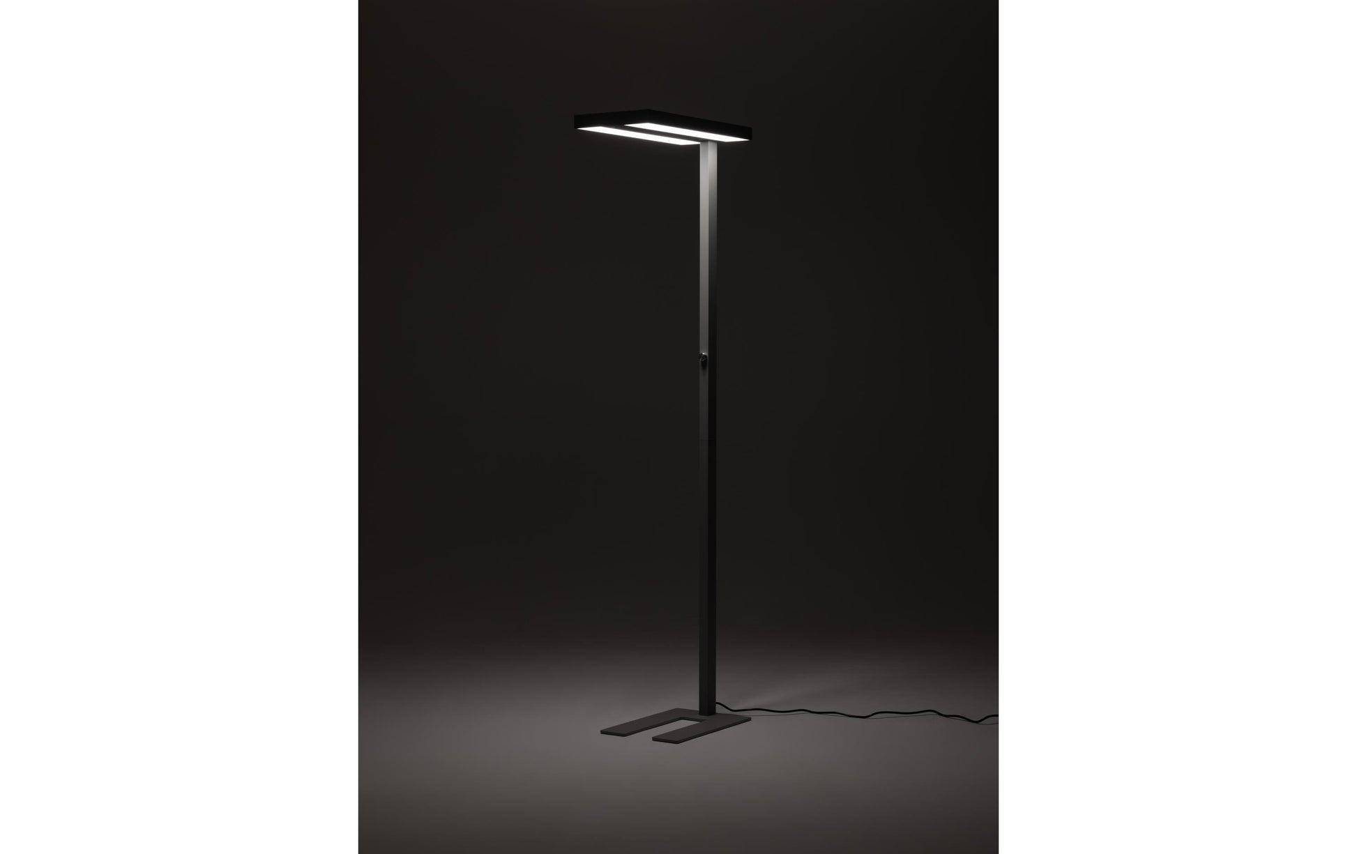 Office Focus Stehleuchte – 195 cm, 8800 lm, 80 W, 4000 K, dimmbar, grau, Sensor