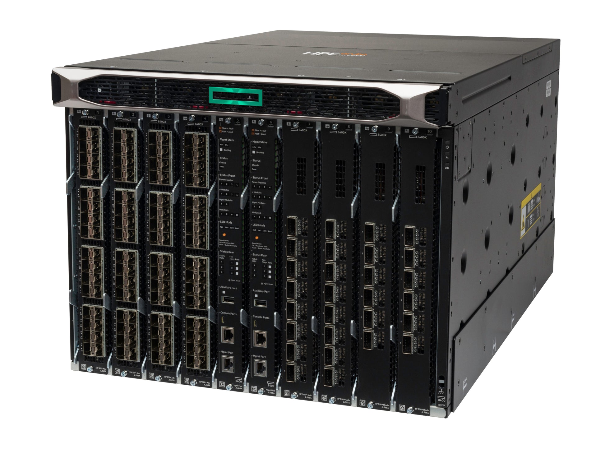 HPE Aruba CX 8400 – Basis-Chassis-Bundle X462 – 8U, Aktiv, 442×711×351 mm, 52,8 kg