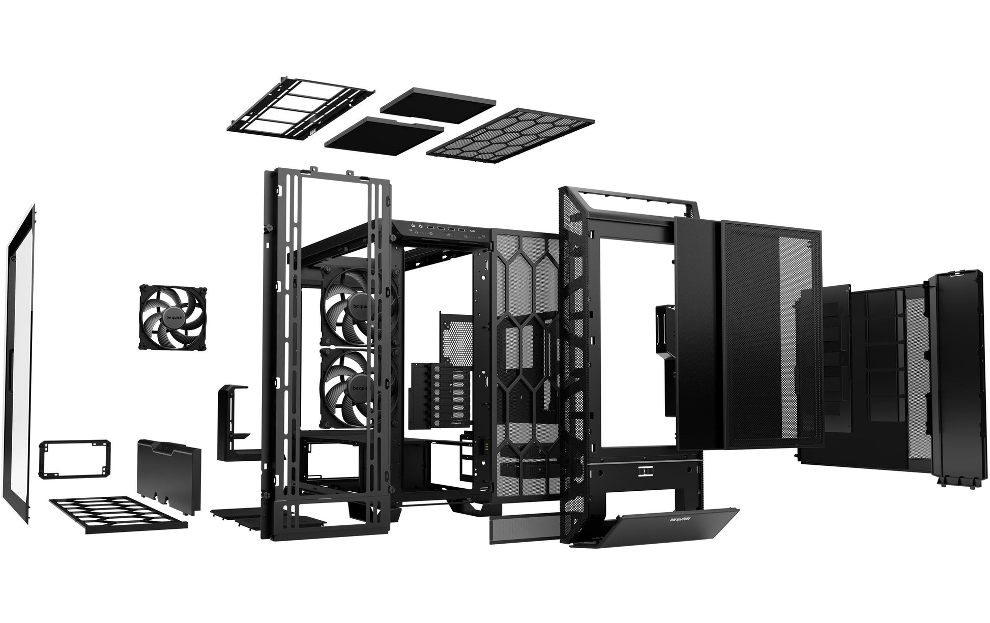 be quiet! be quiet DARK BASE PRO 901 – Full Tower – Schwarz, für ATX, EATX, micro ATX und andere, Seitenfenster