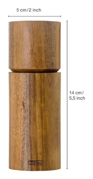 AdHoc Salz-/Pfeffermühle Ø 5 × 14 cm, Akazienholz/Edelstahl, Braun