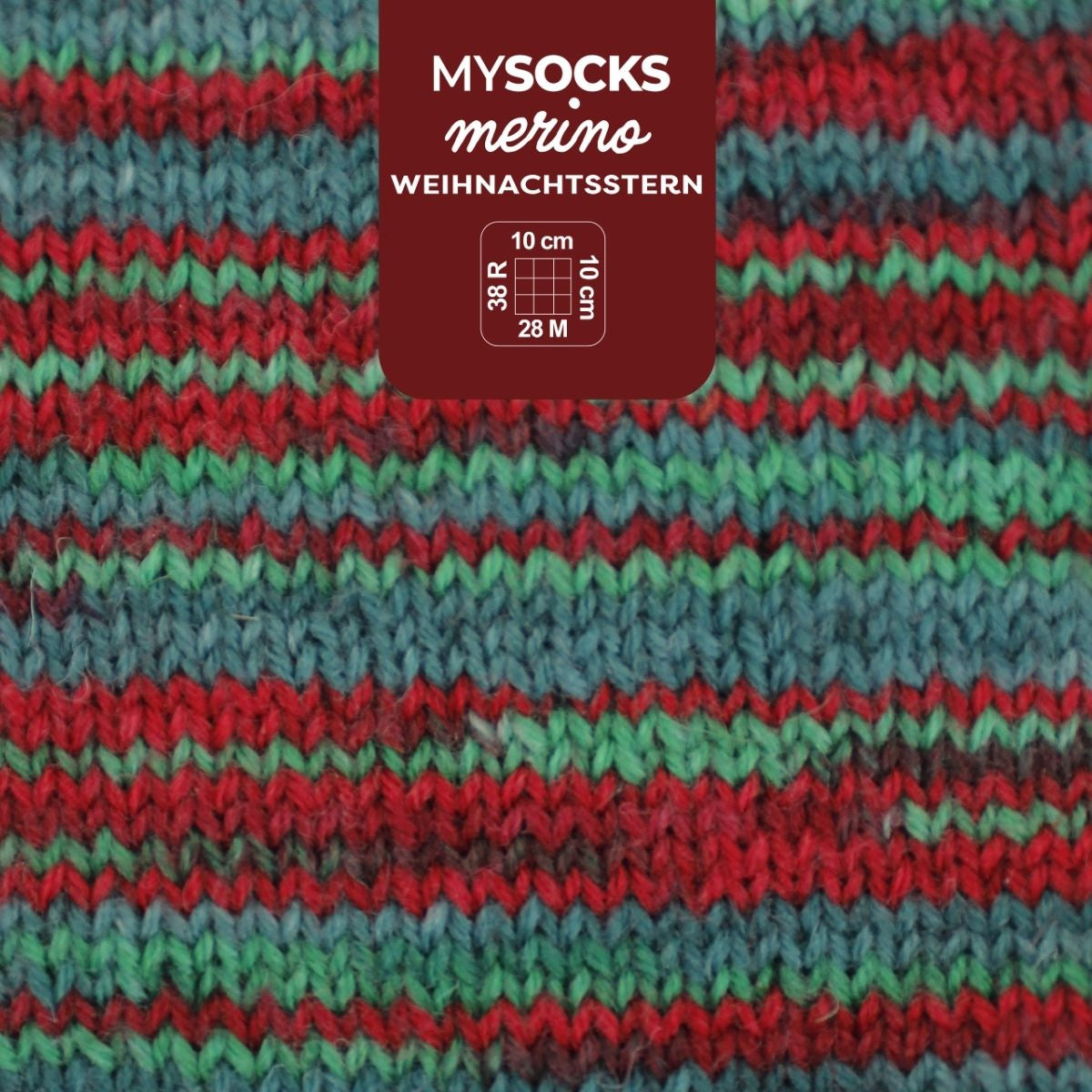 myBoshi mysocks Merino Garn Mehrfarbig – 100 g, 420 m, Nadel 2,5 mm, 75% Schurwolle/25% Polyamid