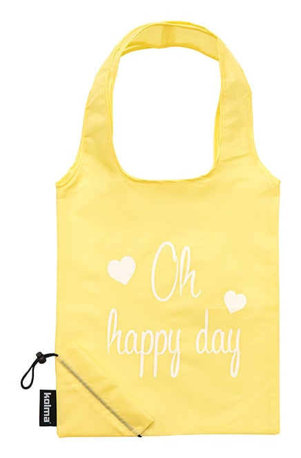 Kolma Stofftasche, rPET-Filz, Motiv Oh happy day, 345×390×5 mm