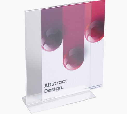 Exacompta Tischaufsteller – für A4 – 1 Fach – hoch – T-Form – transparent – Acryl