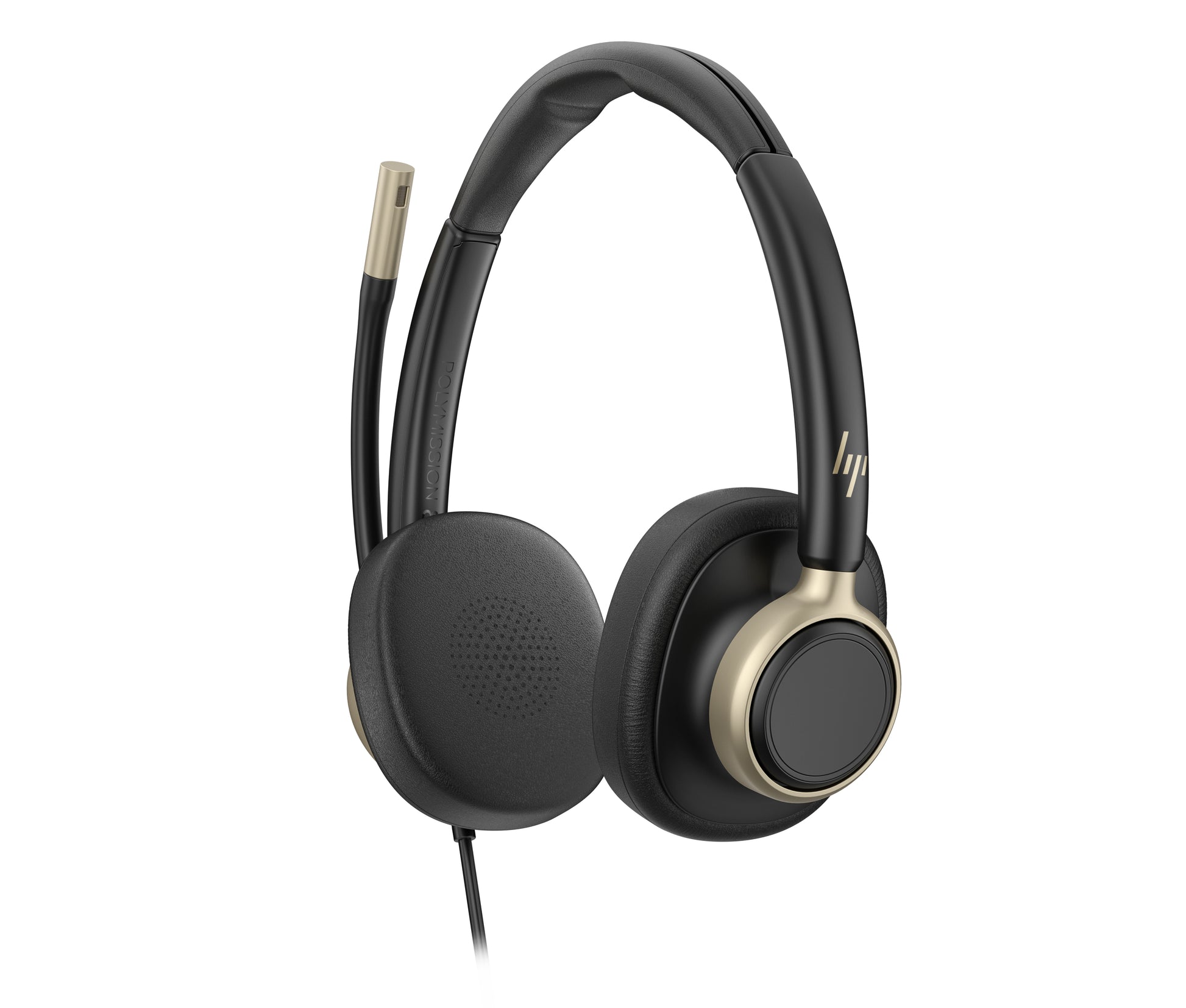 HP Poly Mission 825 Office-Headset – Stereo, Kabel (USB-C), ANC, Schwarz