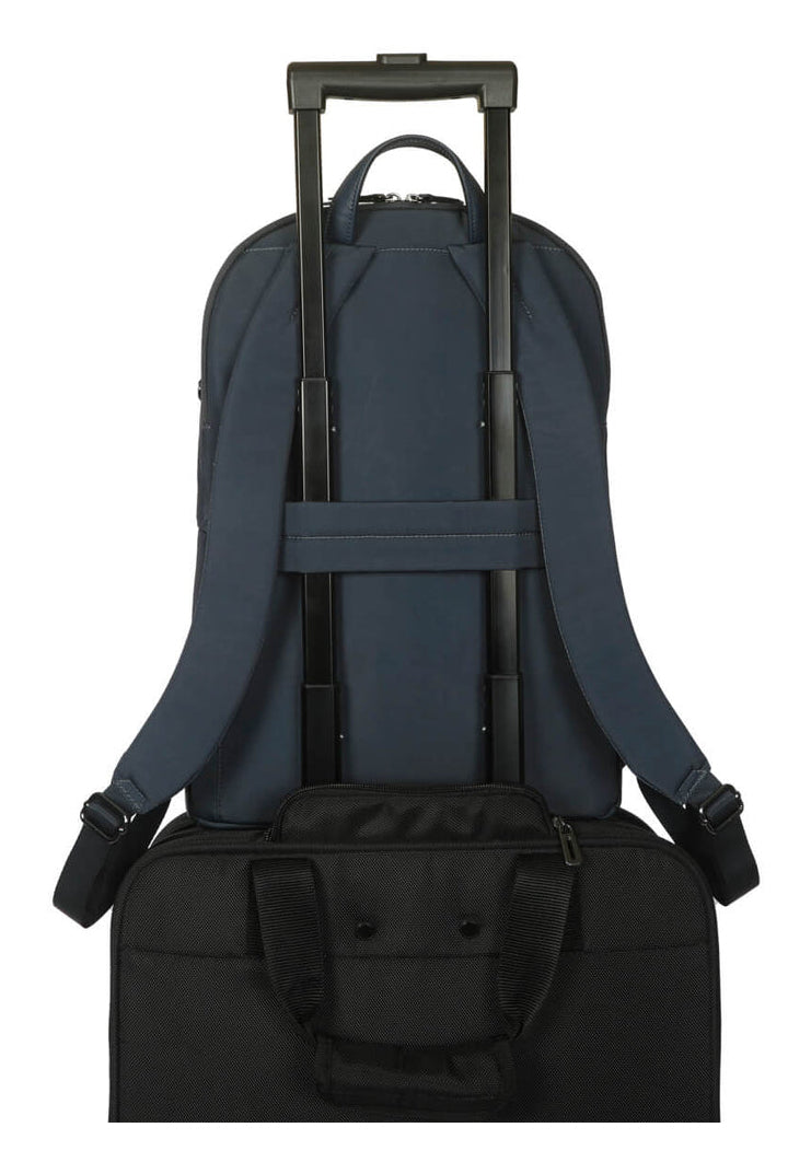 Targus Notebook-Rucksack Avila 15–16 – 15 l, wasserfest, rPET-Polyester – Dunkelblau, 300 × 465 × 130 mm