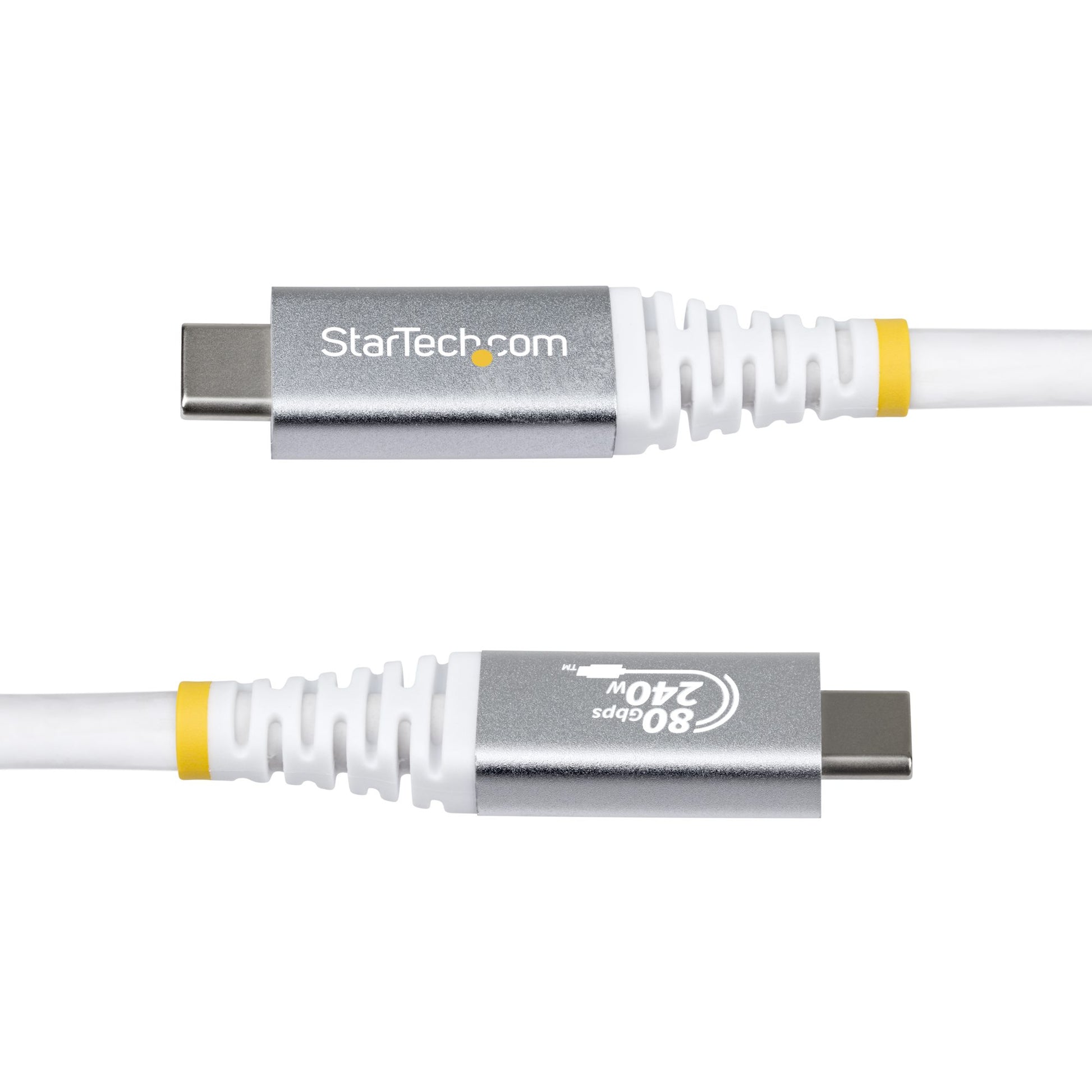 StarTech.com USB-C auf USB-C Kabel – USB4 80 Gbit/s – 0,5 m – PD 240 W – 8K/120 DP 2.1 – USB-IF zertifiziert