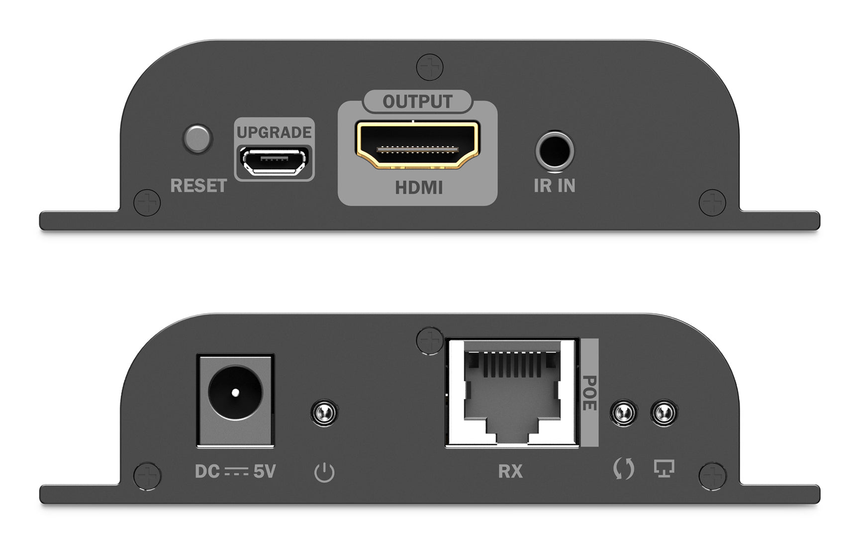Digitus Empfänger – 4K UHD, kabelgebunden, HDMI, RJ-45 – für DS-55353 – schwarz, Metall