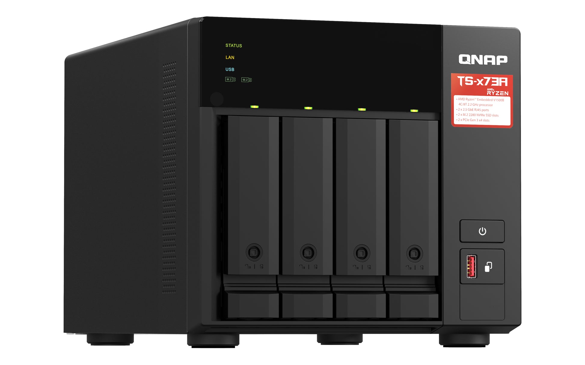 QNAP TS-473A-8G Allgemeines Speichergerät – 4 Bay