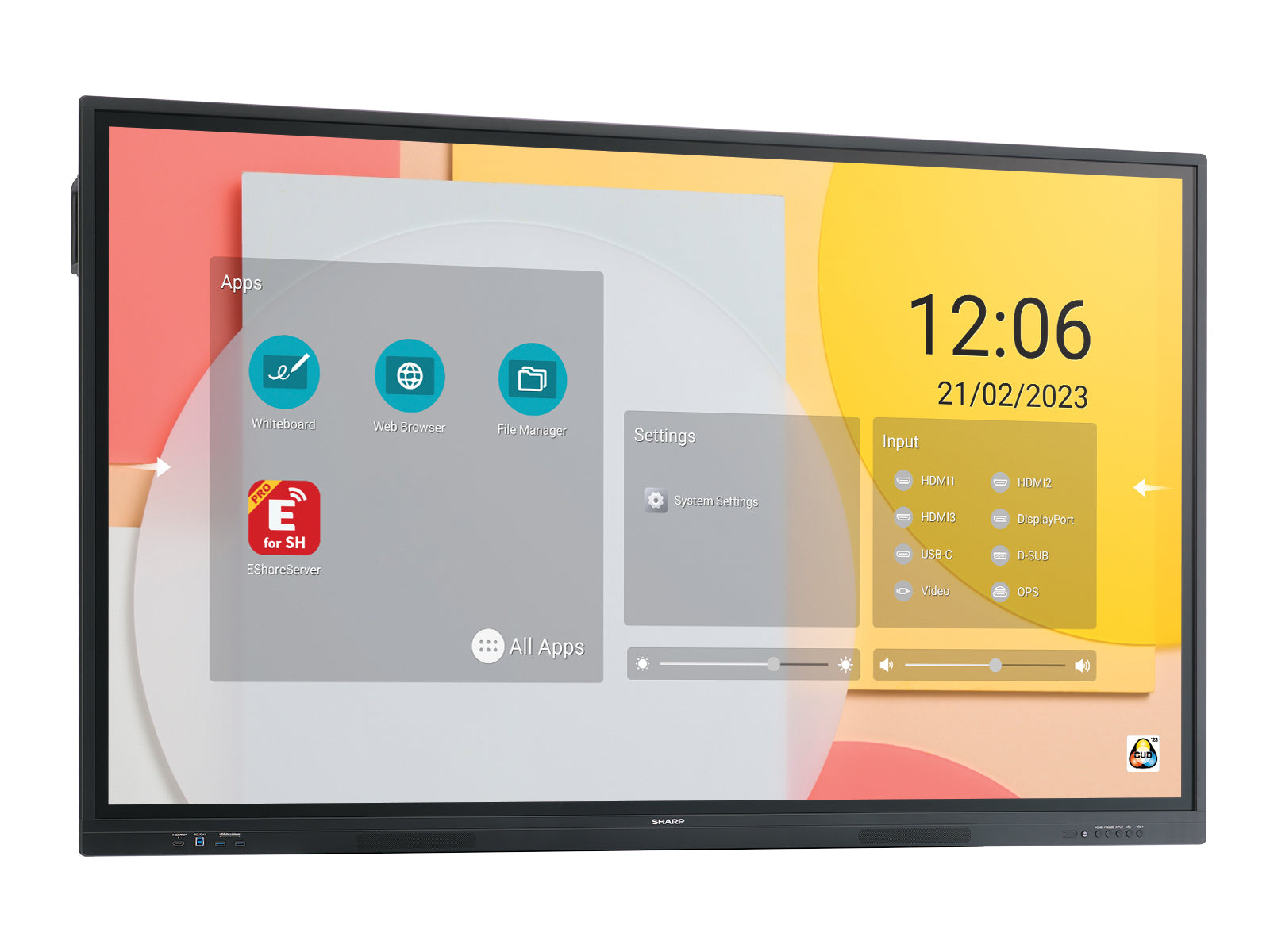 NEC PN-LC652 – 65" Touch, 3840 × 2160 (4K), IPS, LAN