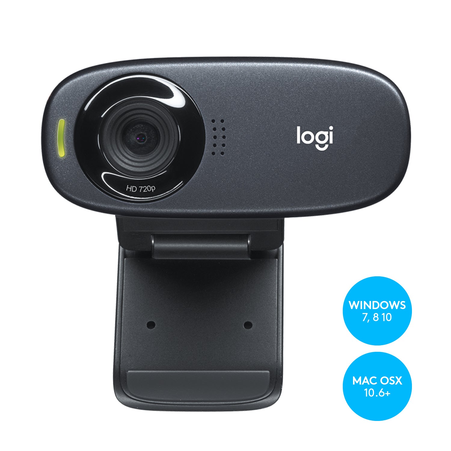 Logitech C310 – Webcam – HD (1280 × 720), 30 fps, 60°, USB, mit Mikrofon