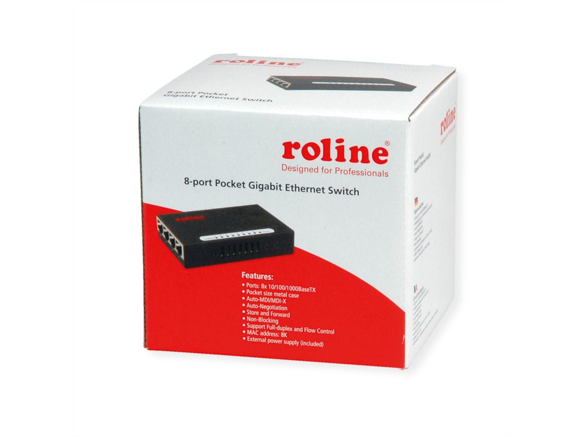 ROLINE Unmanaged Switch – 8× 1G