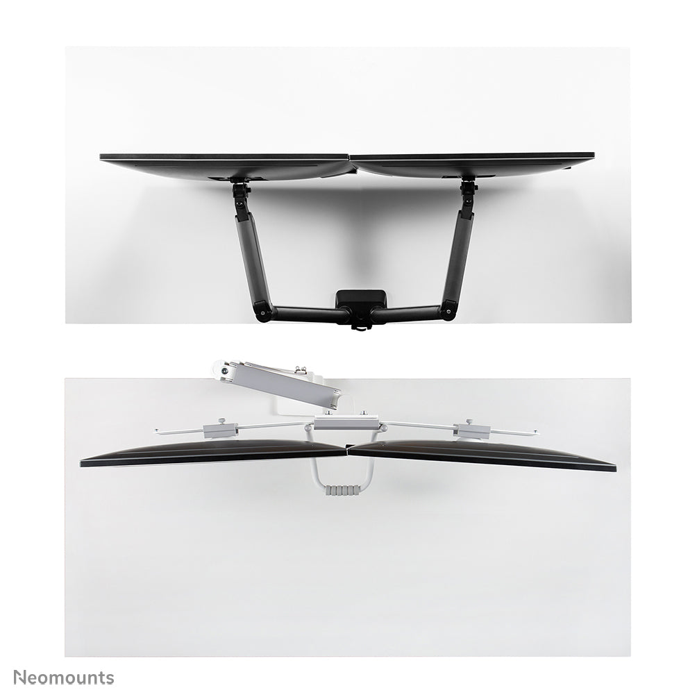 Neomounts DS75-450WH2 – Monitorarm, Dual, Tischklemme, bis 32", VESA 75 × 75/100 × 100 mm, 8 kg, weiss