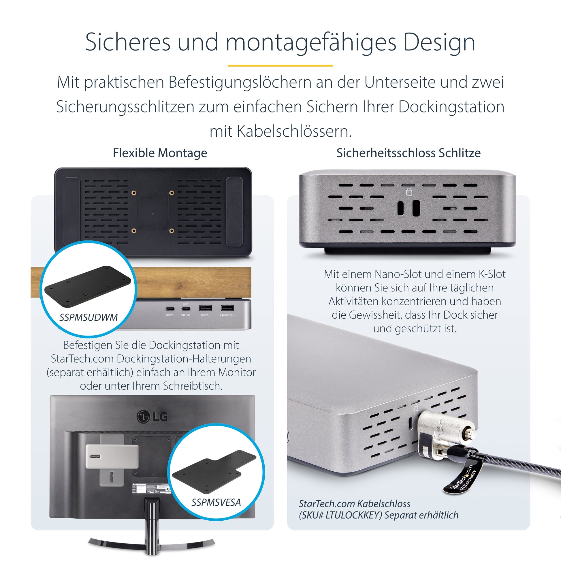 StarTech.com Dockingstation – USB4, 2× HDMI, 3× USB-A, 2× USB-C, 100 W PD, 2,5GbE, für Windows/ChromeOS