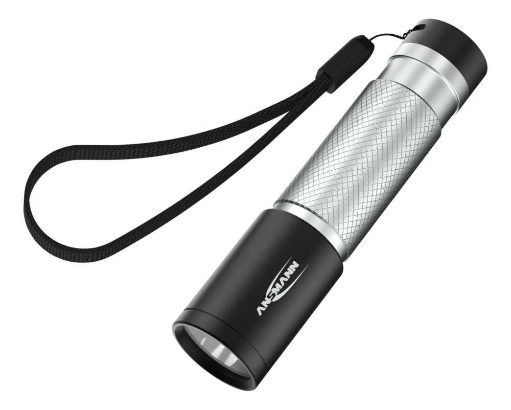 Ansmann Taschenlampe Daily Use 70B – 70 lm, 67 m, IPX4, Batteriebetrieb (AA) – Silber