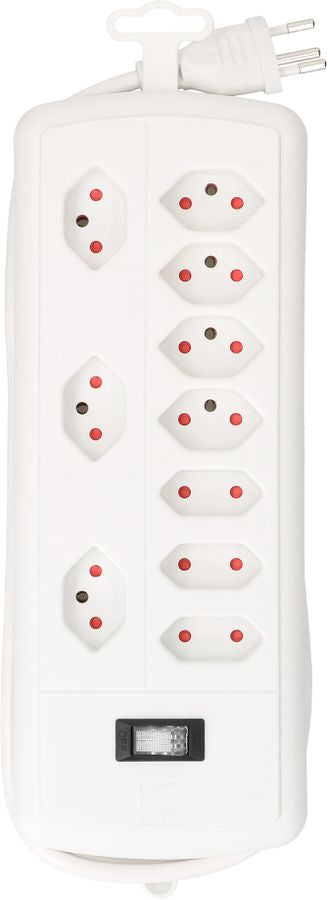 Max Hauri AG Max Hauri Power Station Steckdosenleiste (7×T13 + 3×T11), mit Schalter, 1,5 m, Eingang T12, IP20 – weiss