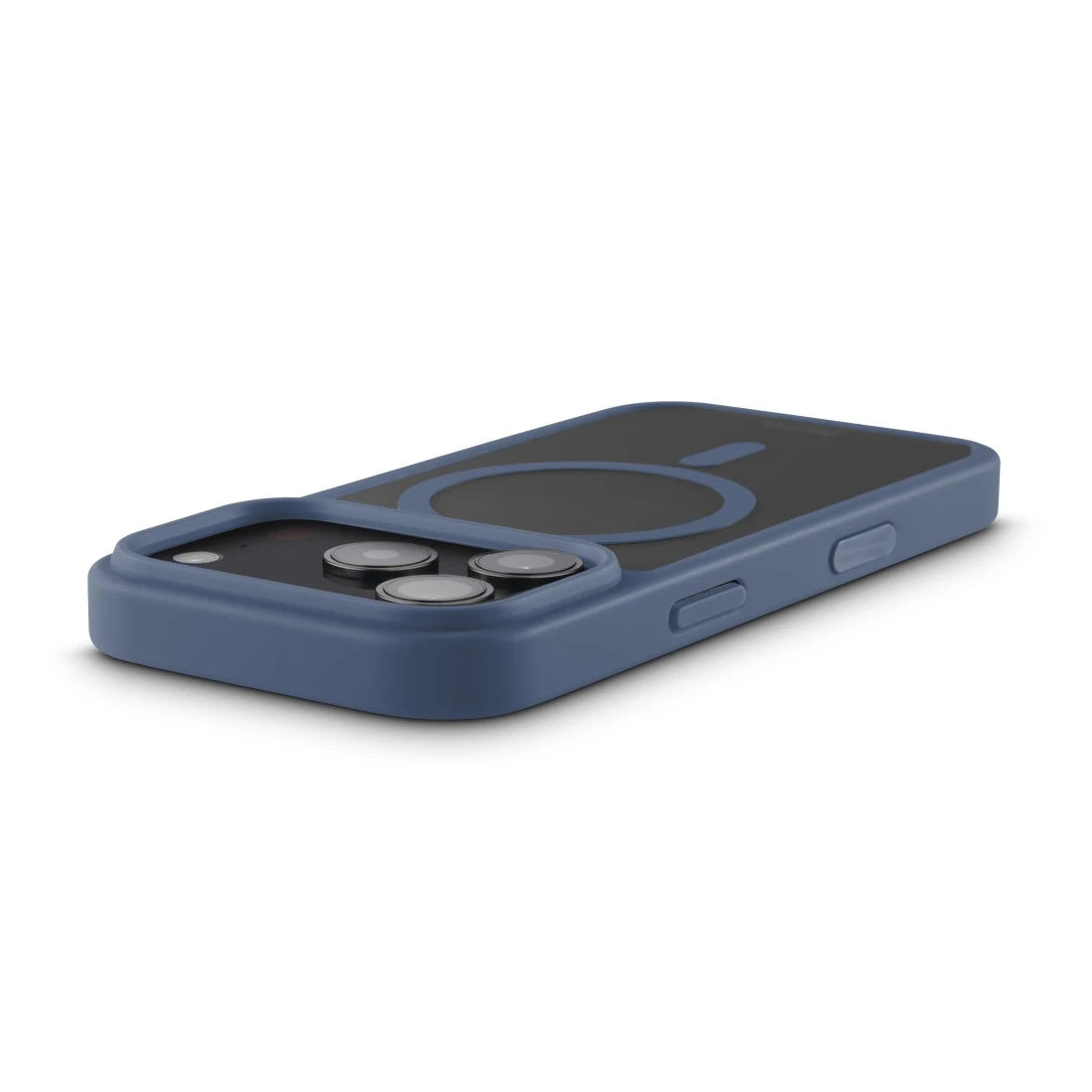 Hama Frame Protect – Backcover – für Apple iPhone 17 Pro, MagSafe, PC+TPU, Blau/Transparent