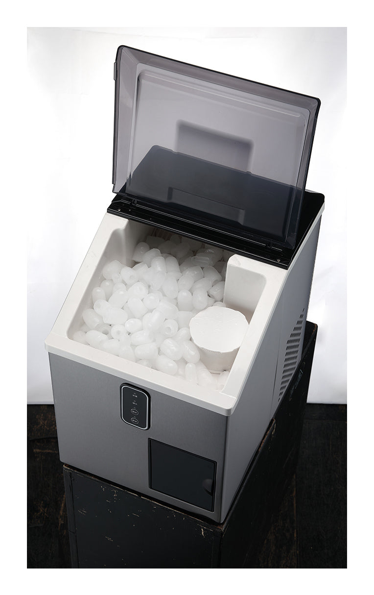 Ohmex Eiswürfelmaschine OHM-ICE-2418C – 18 kg/24 h, 1,7 l, schwarz/edelstahl