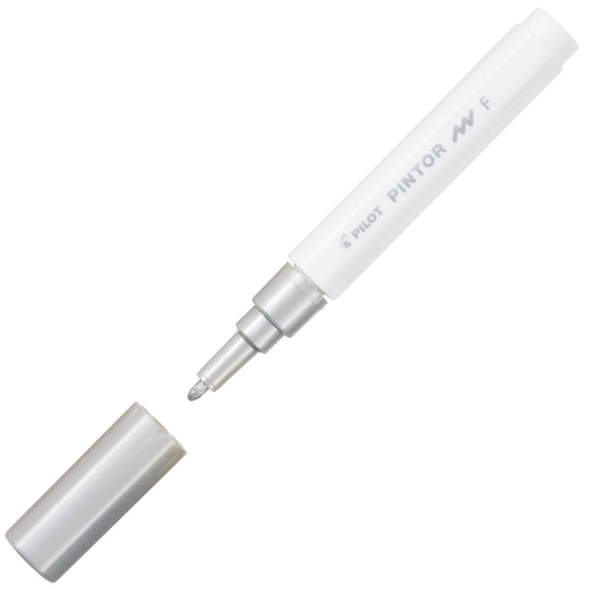 Pilot Pigment-Marker Pintor – feine Rundspitze 0,9-1,5 mm – silber metallic – deckend