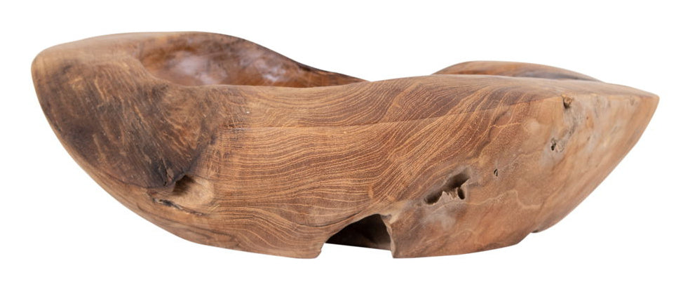 House Nordic Schale – Teakholz, Natur – Ø 30 × 10 cm