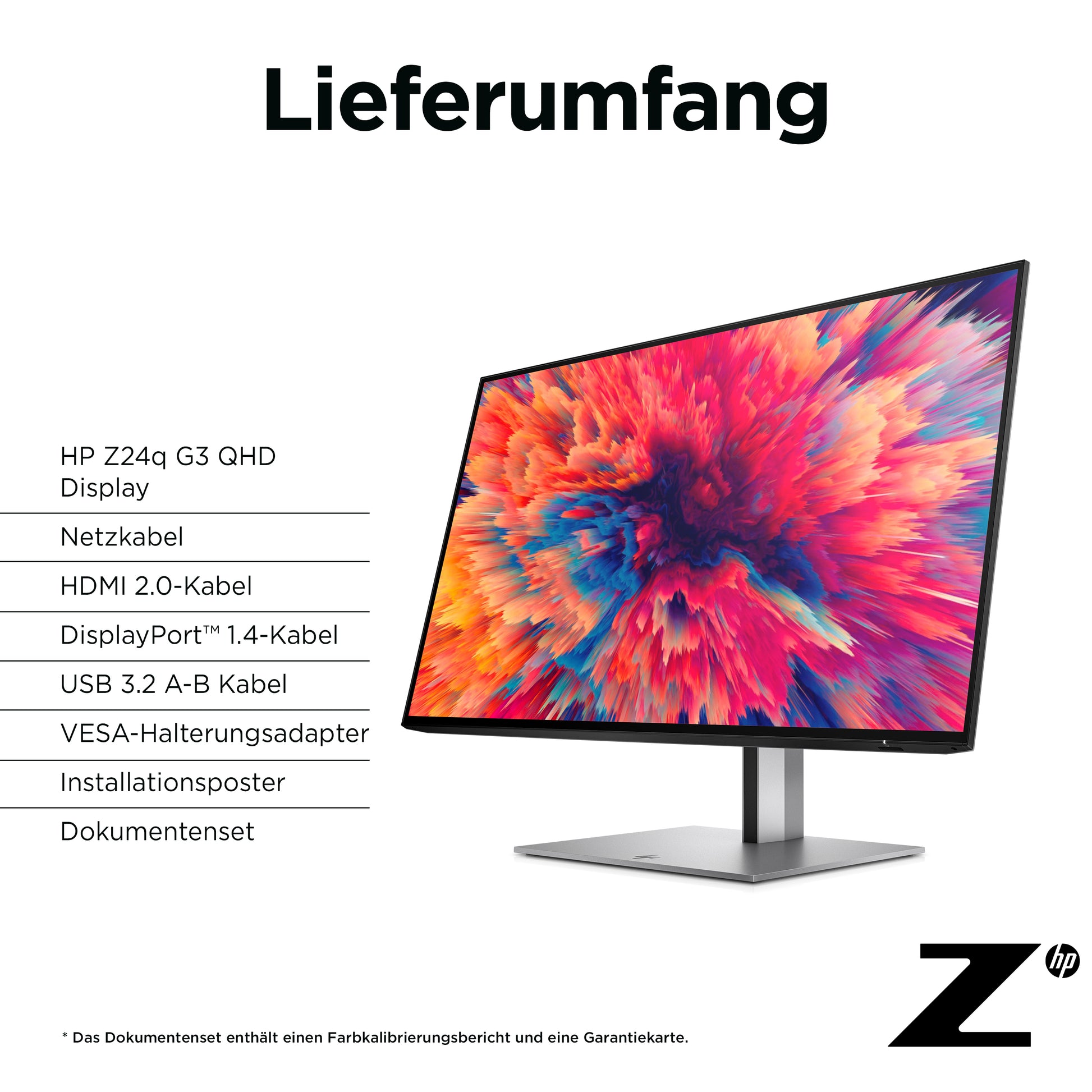 HP Z24Q G3 – Monitor, 23,8" 2560 × 1440 (WQHD), Silber