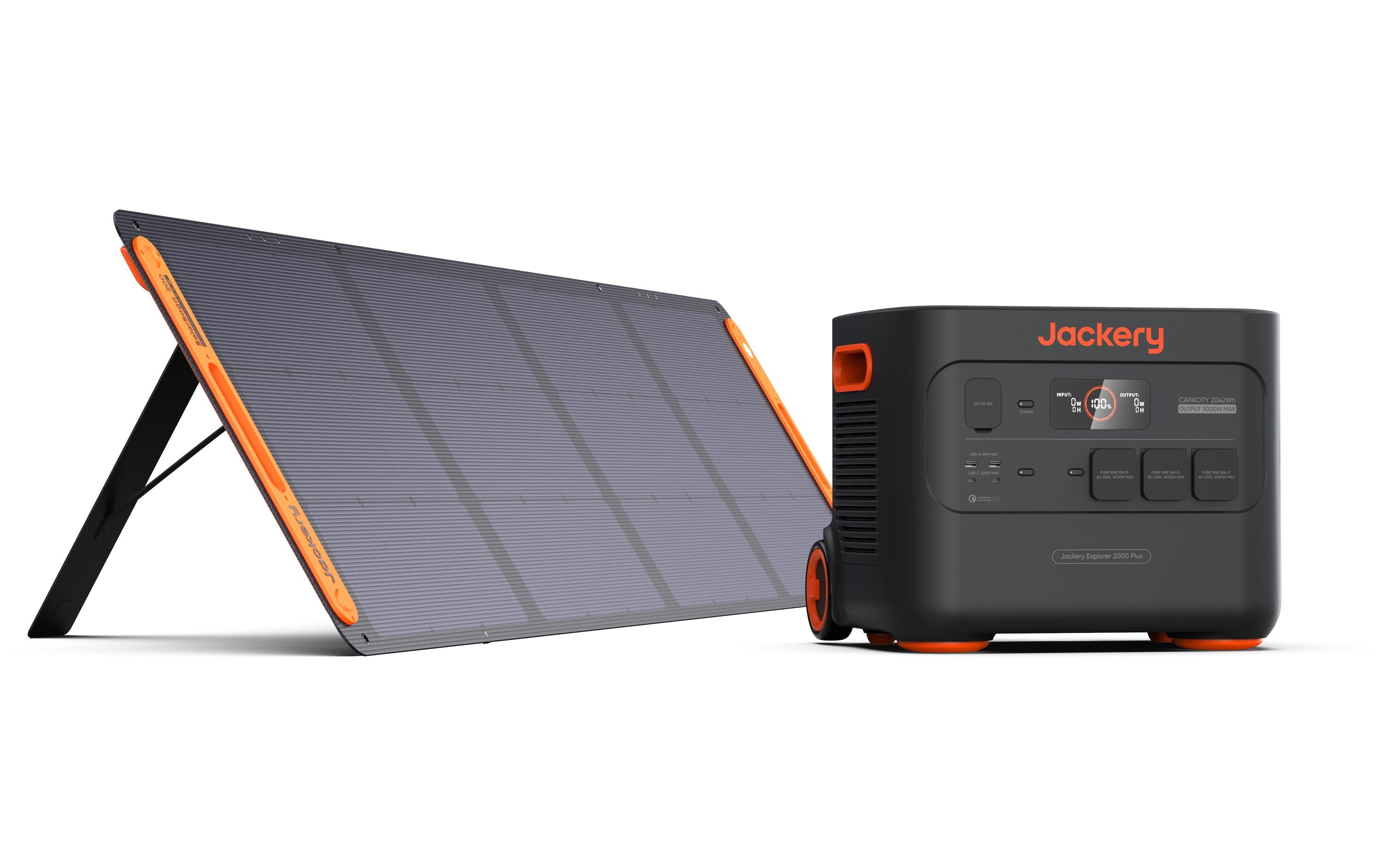 Jackery Explorer 2000 Plus – Powerstation-Set – 2'043 Wh, Li-Ion, inkl. 200 W Solarpanel
