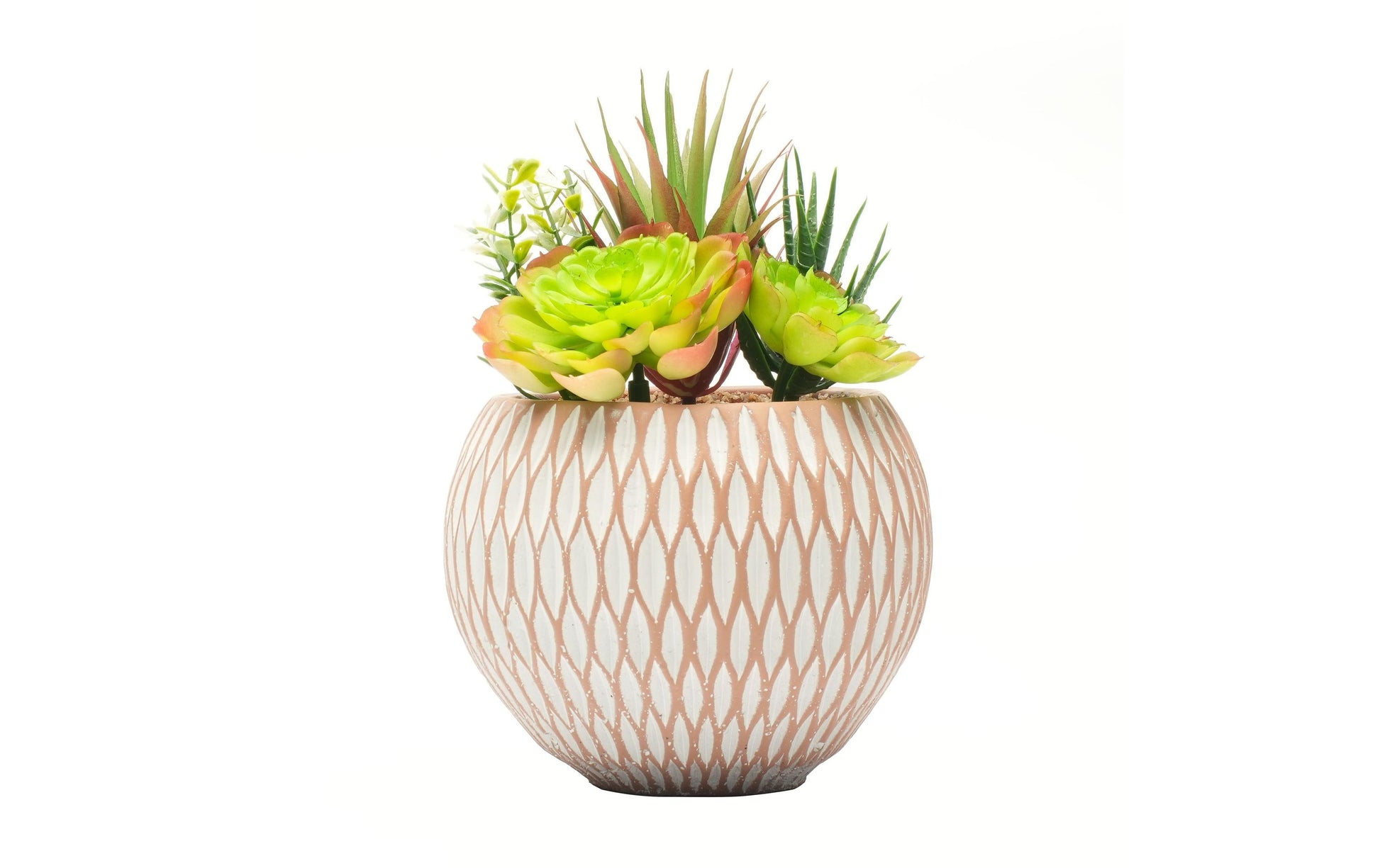 Dameco Künstliche Topfpflanze – Ø 15 × 22 cm – Beton, Grün