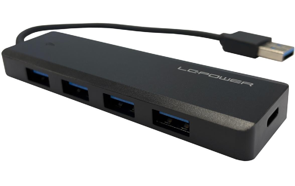 LC-Power LC-HUB-U3-4-V2 USB-Hub – USB-A, 4× USB-A, 1× USB-C