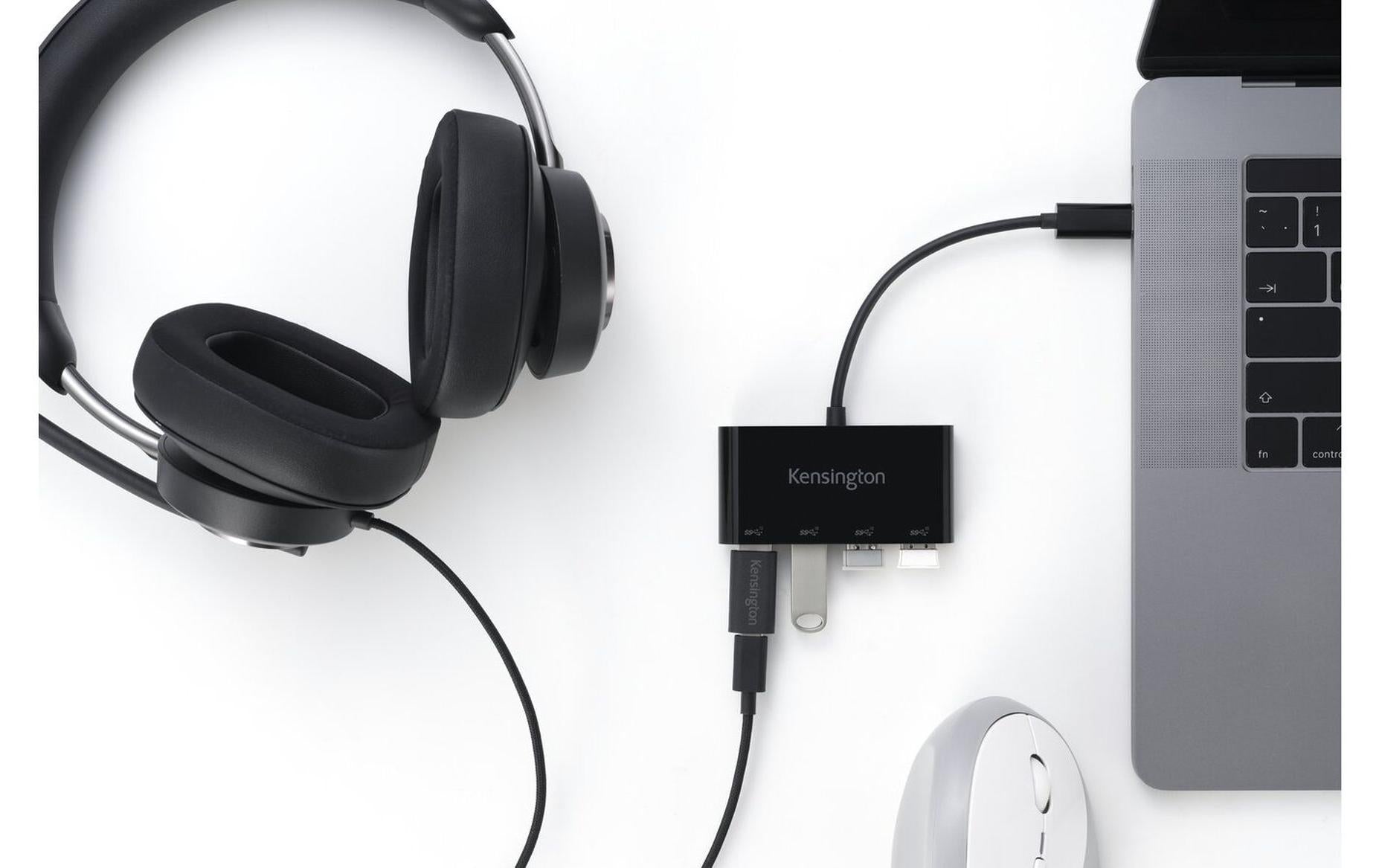 Kensington CH1200 USB-Hub – USB-C, 4× USB-A, für Windows/Mac/ChromeOS