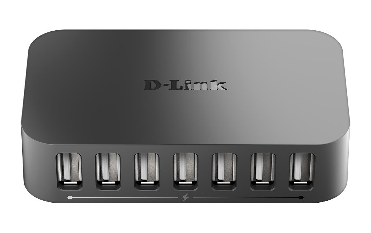 D-Link DUB-H7 USB-Hub – USB 2.0, 7× USB-A, für Windows/Mac/Linux